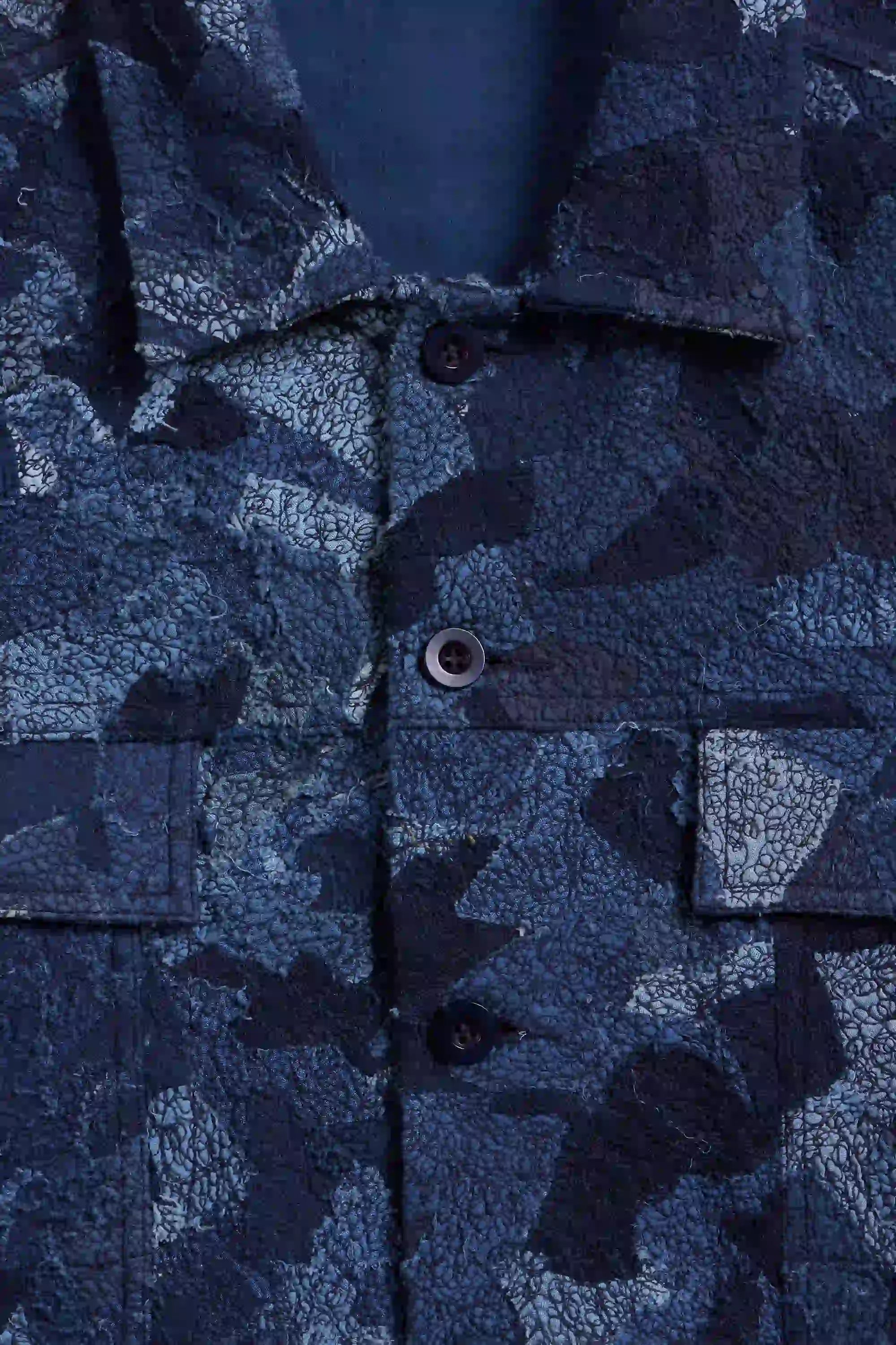 Fabric close-up with collar and buttons