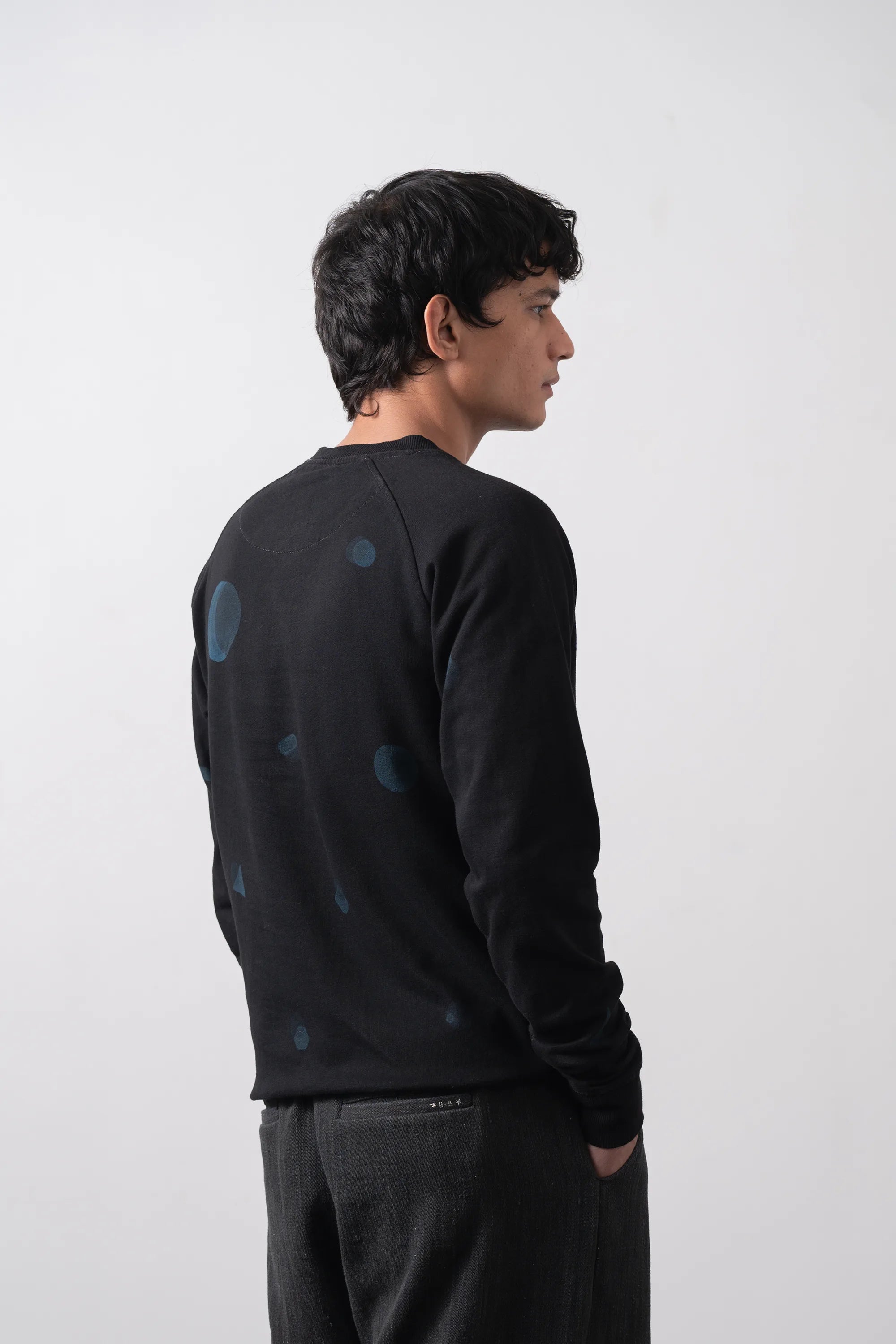 Black Cotton Sweatshirt