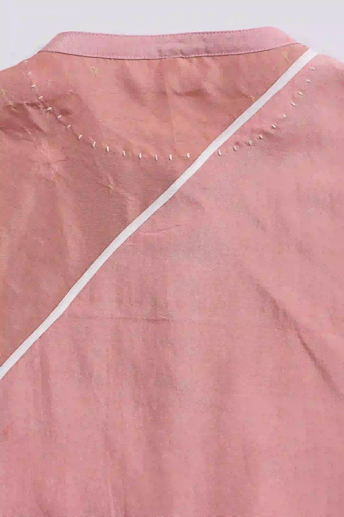 Fabric close-up with hand details