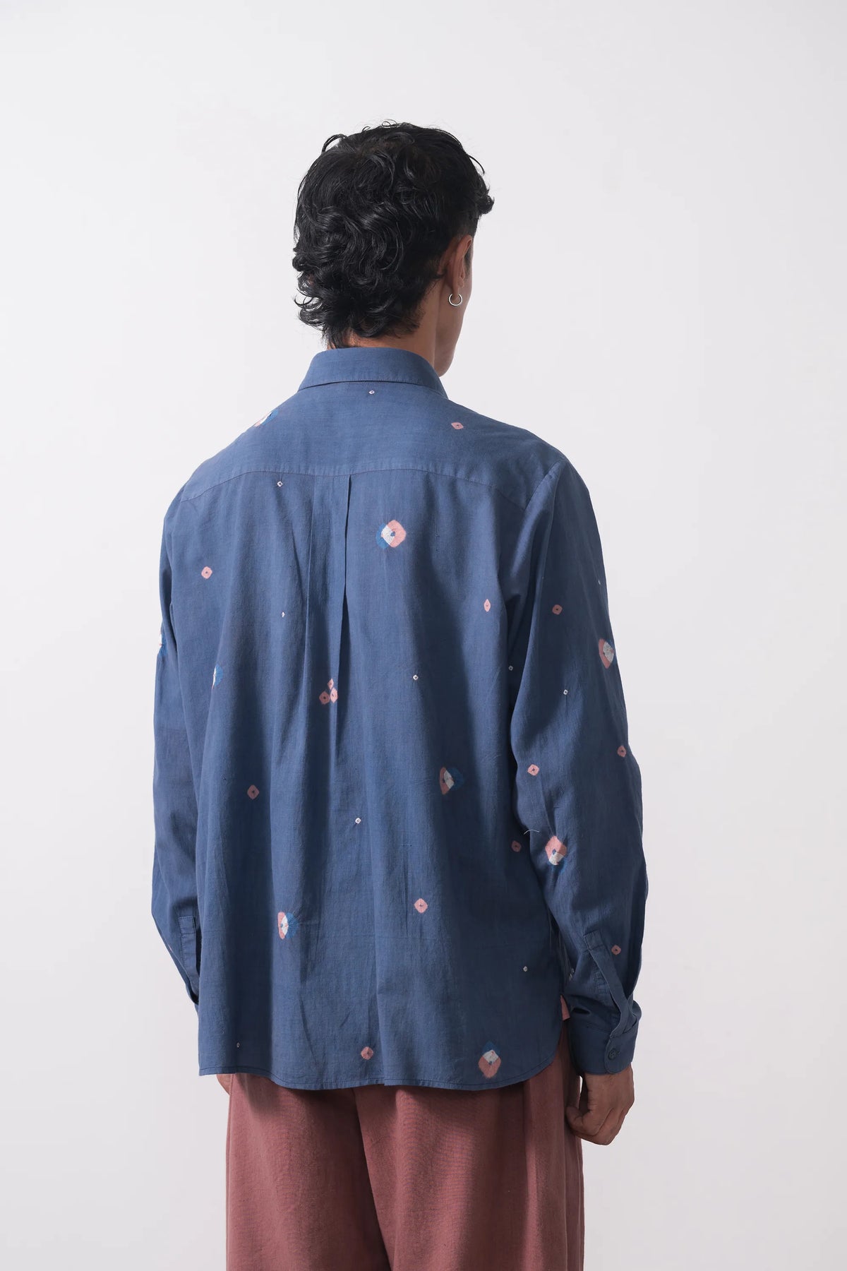 Blue Lilac Bandhani Shirt