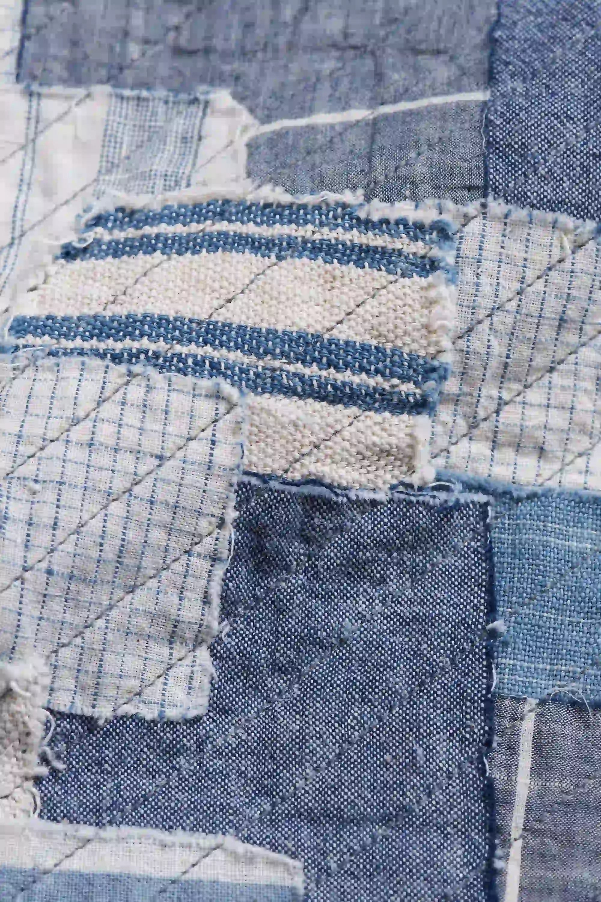 Fabric close-up with patchwork