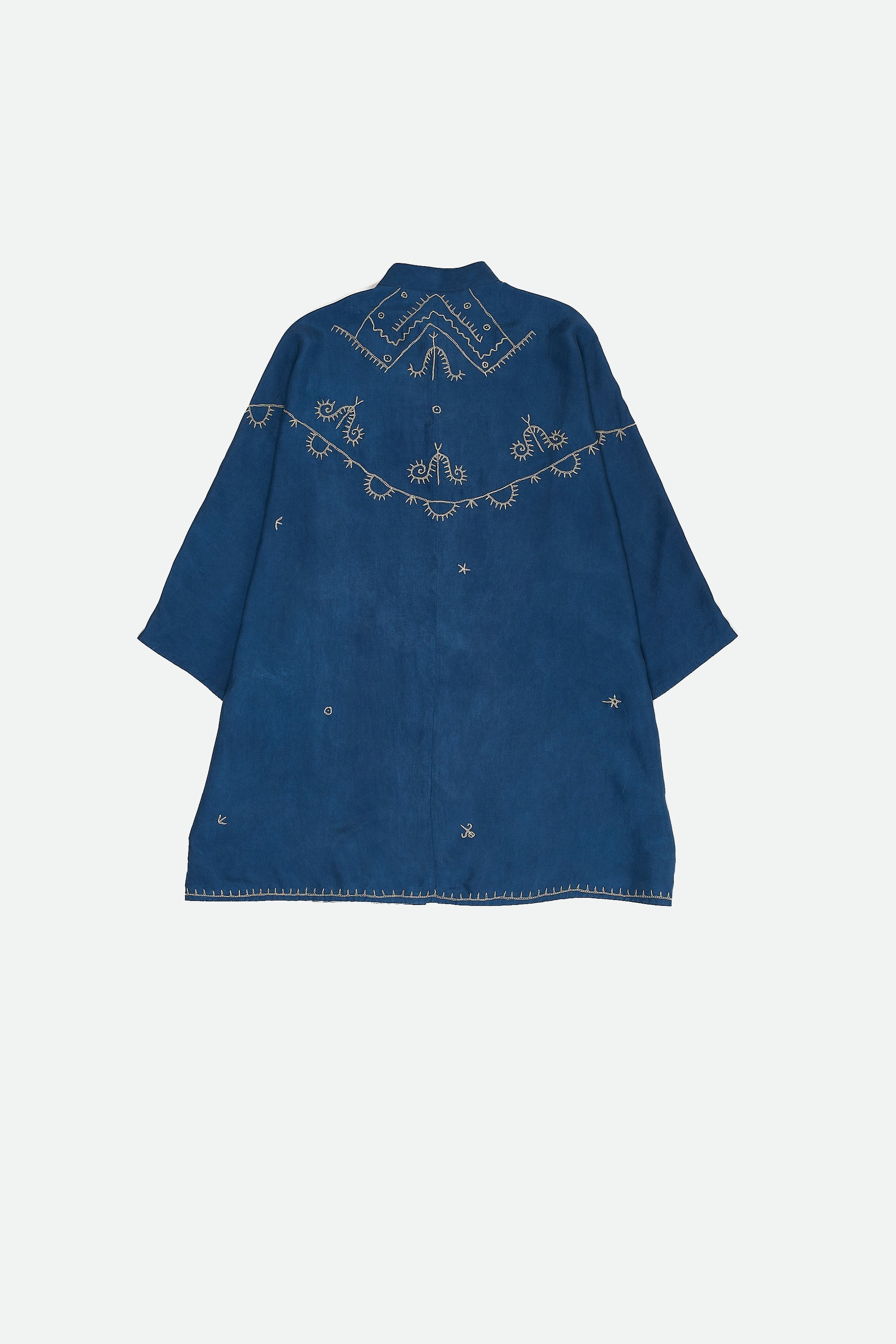 HAND EMBROIDERED SILK SHIRT