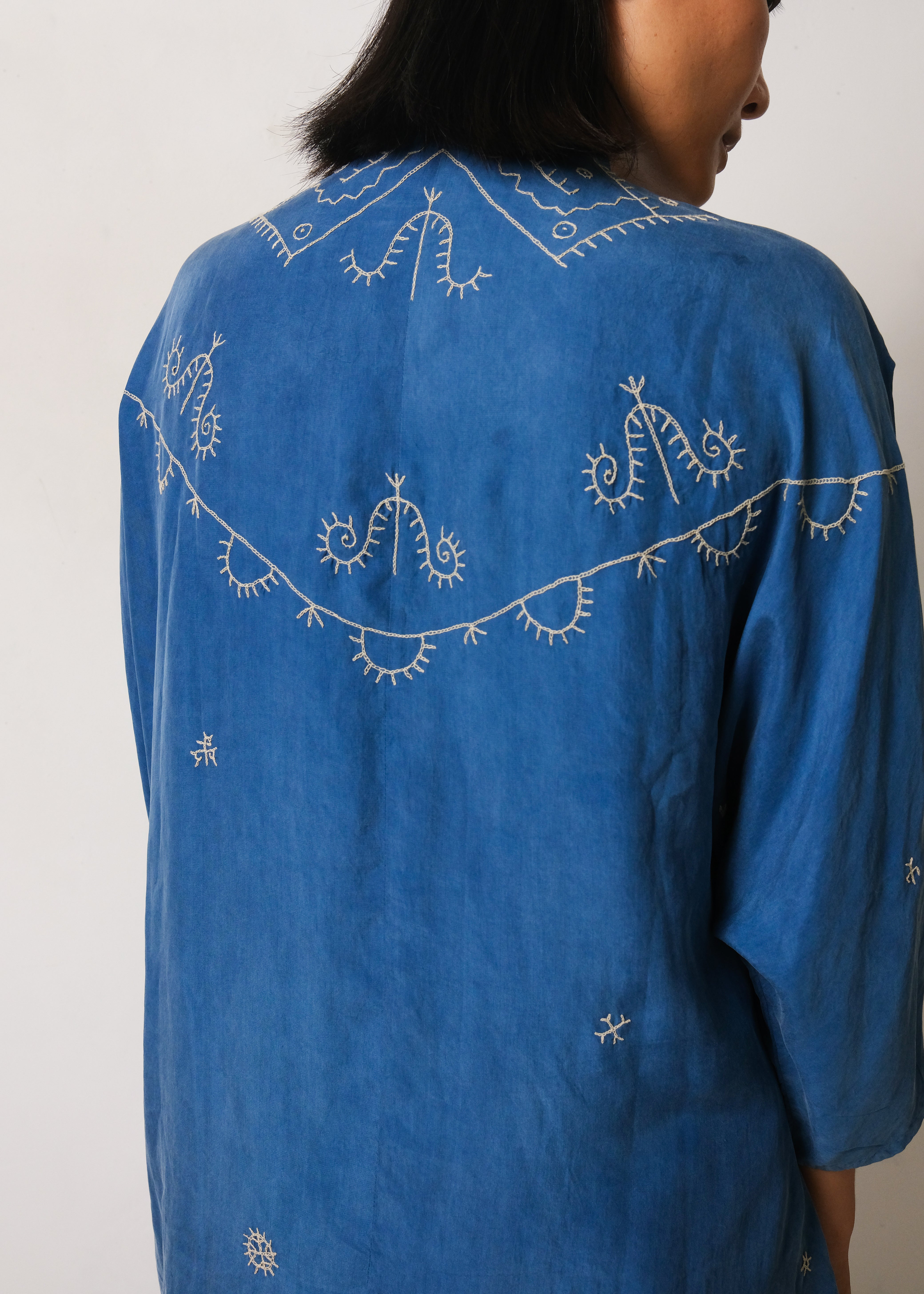 HAND EMBROIDERED SILK SHIRT