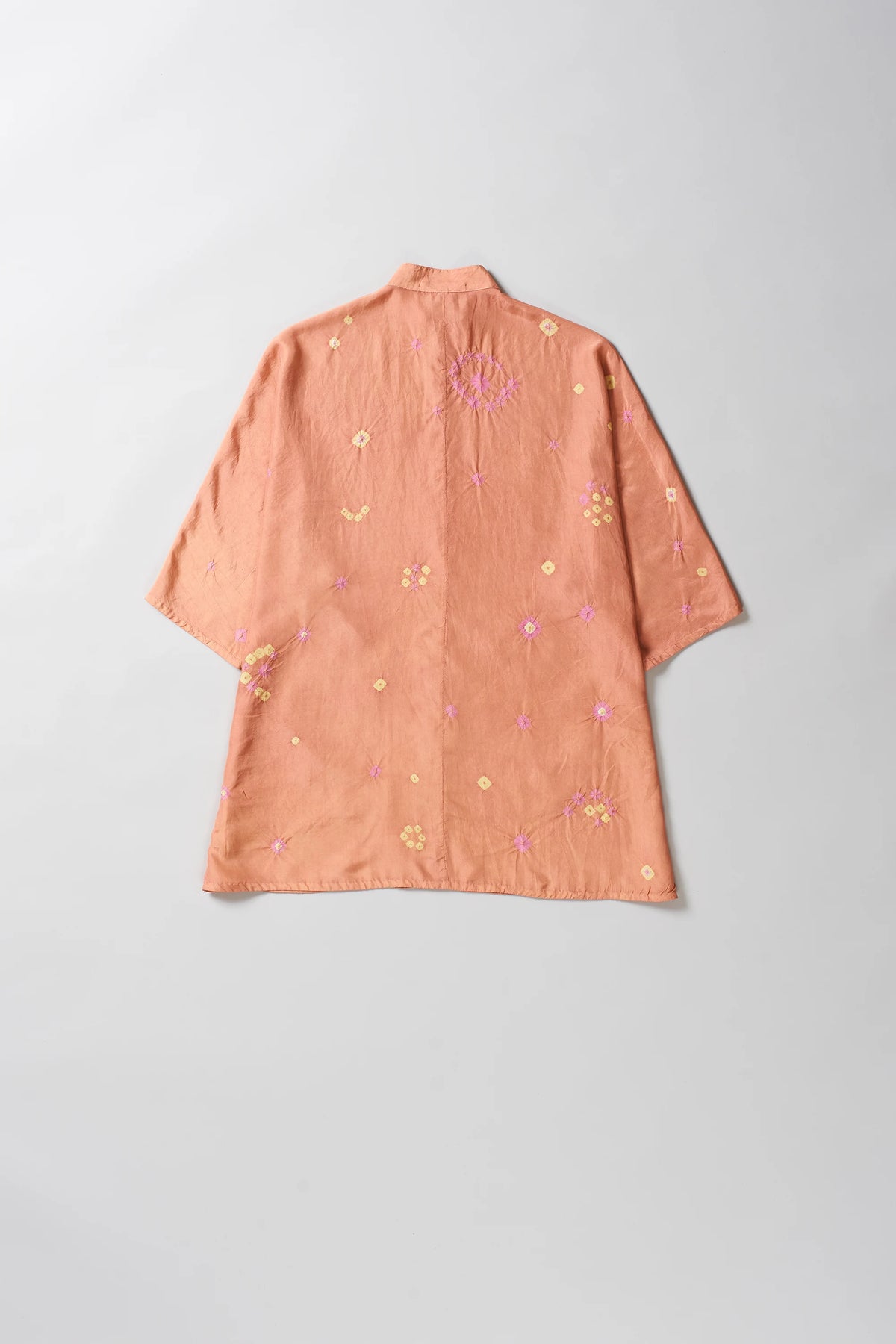 Macca Bandhani Shirt in Peach