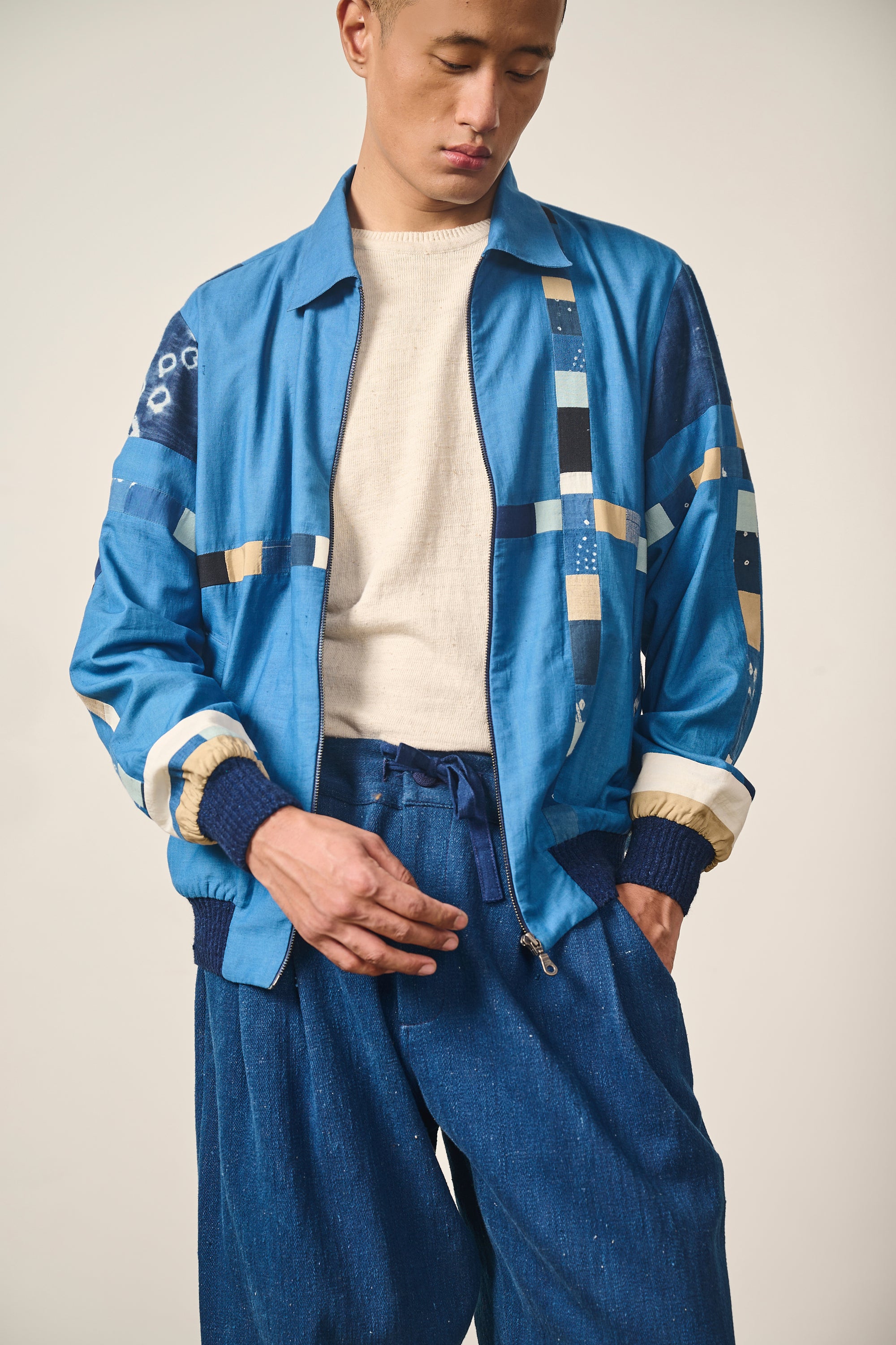 INDIGO PATCHWORK JACKET