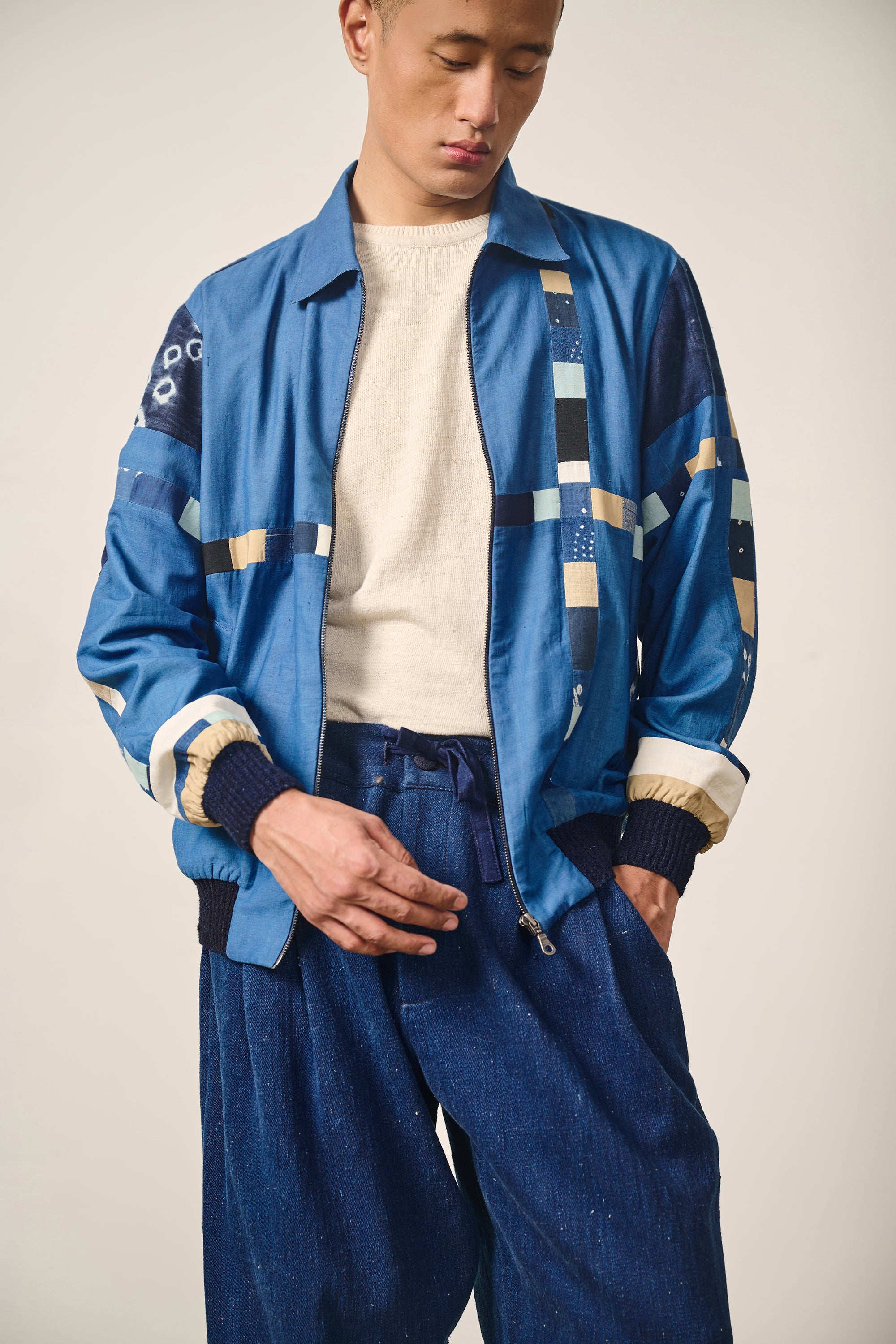 INDIGO PATCHWORK JACKET