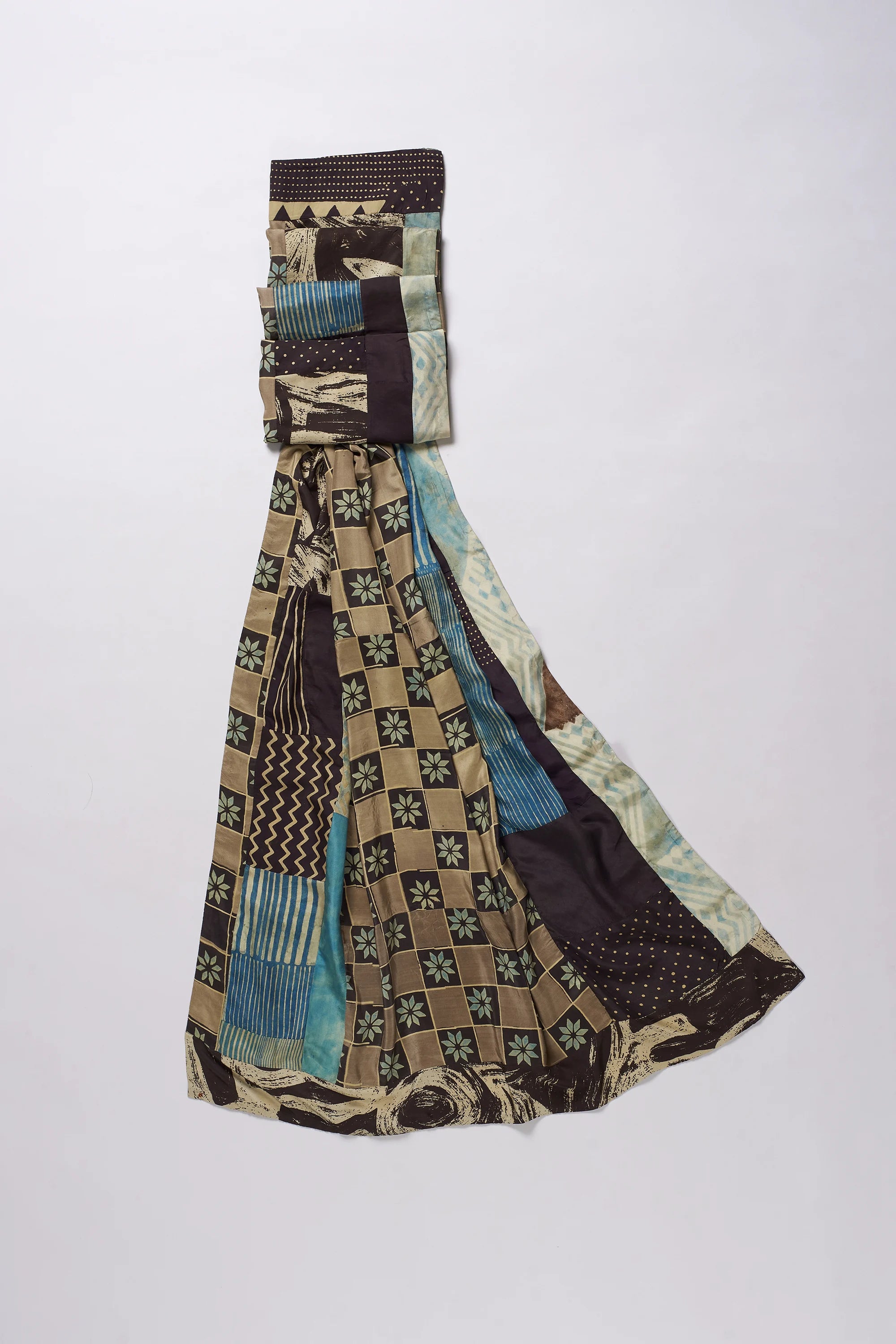 Reclaimed Patchwork Scarf in Silk