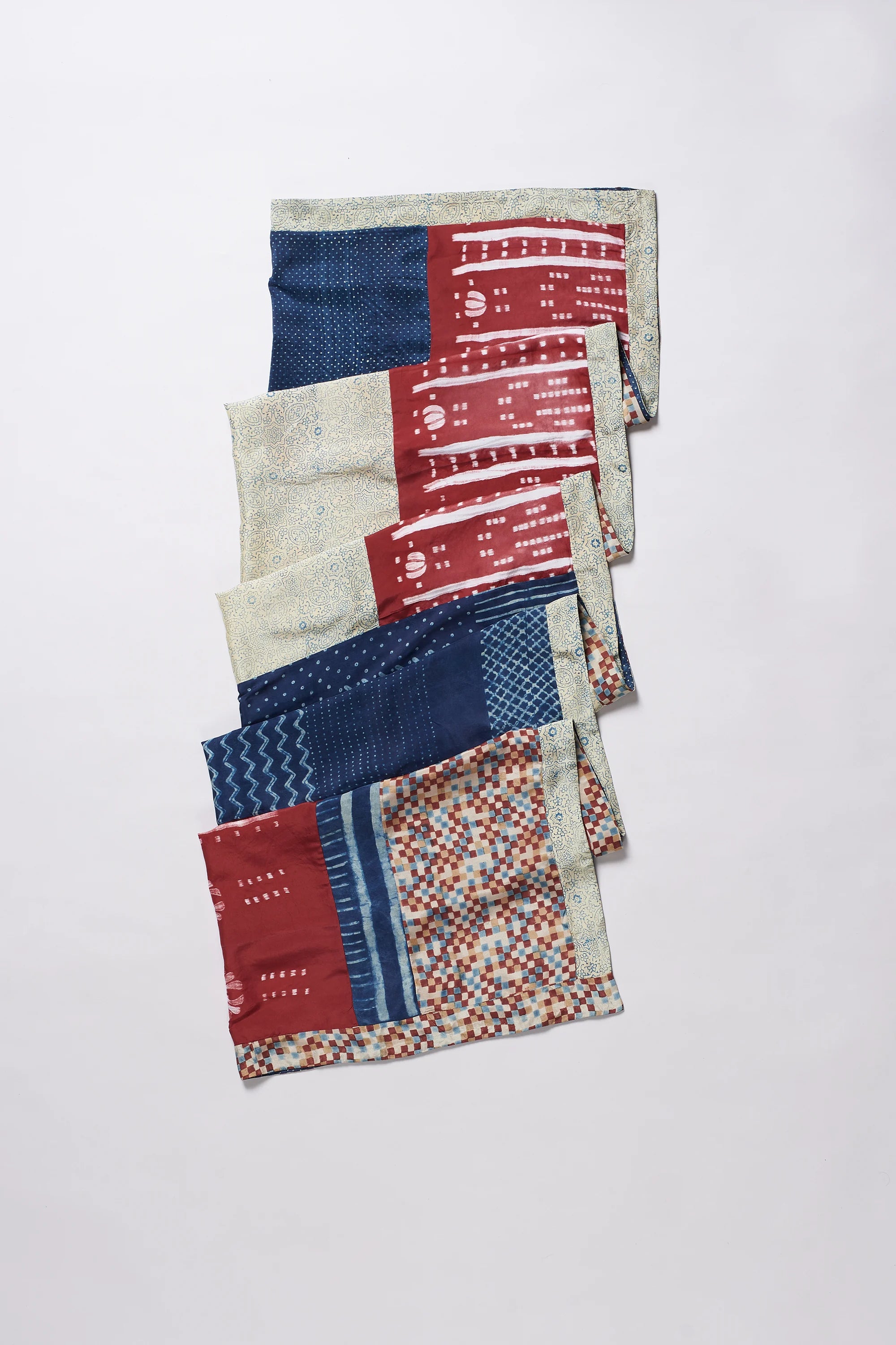 Patchwork Reclaimed Scarf in Silk