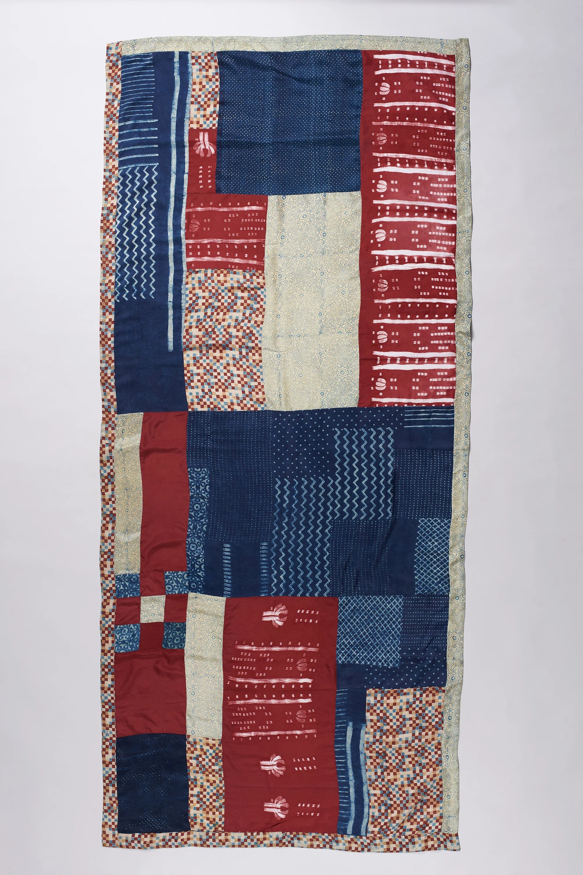 Patchwork Reclaimed Scarf in Silk