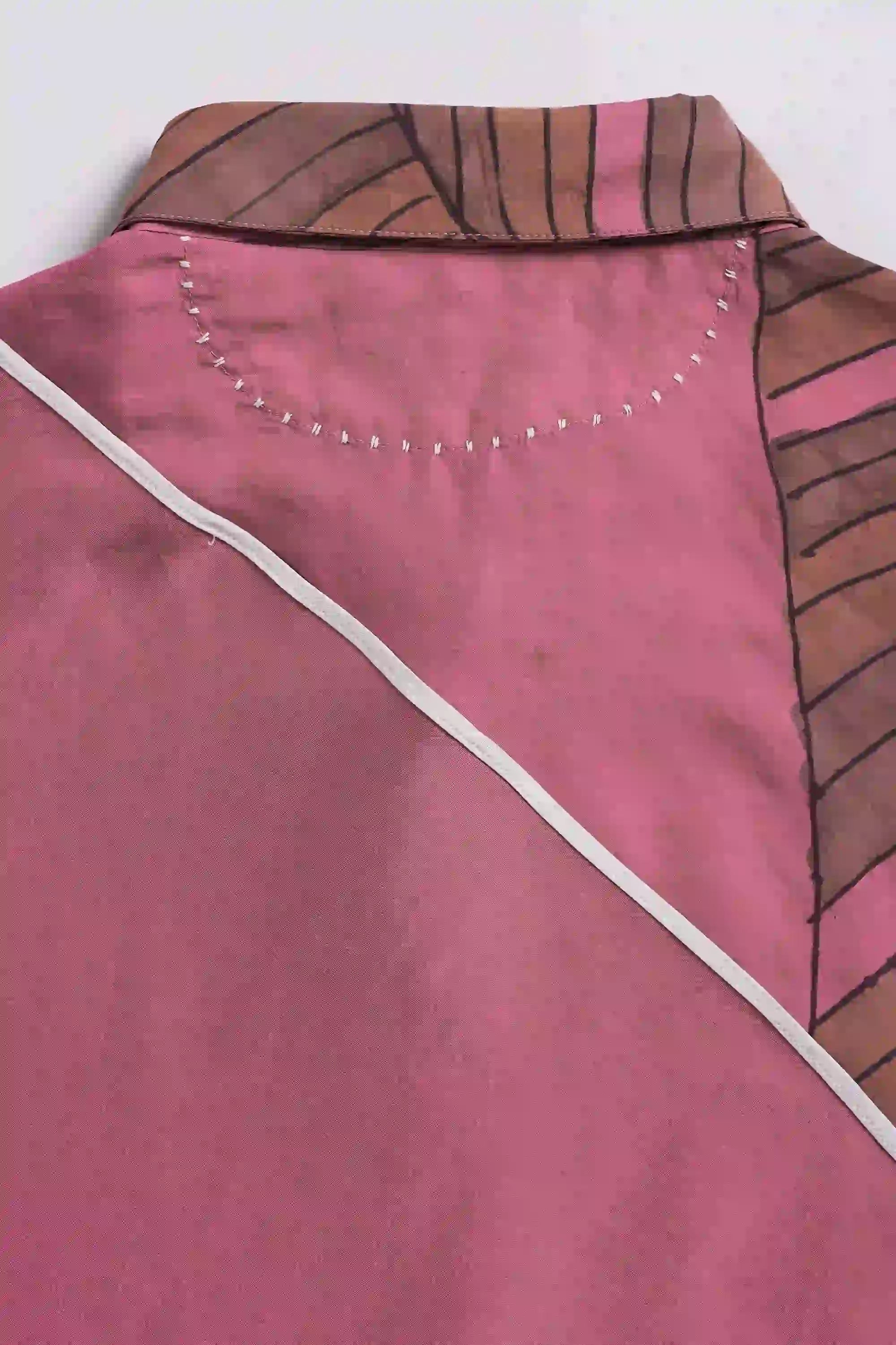 Fabric close-up with hand detail
