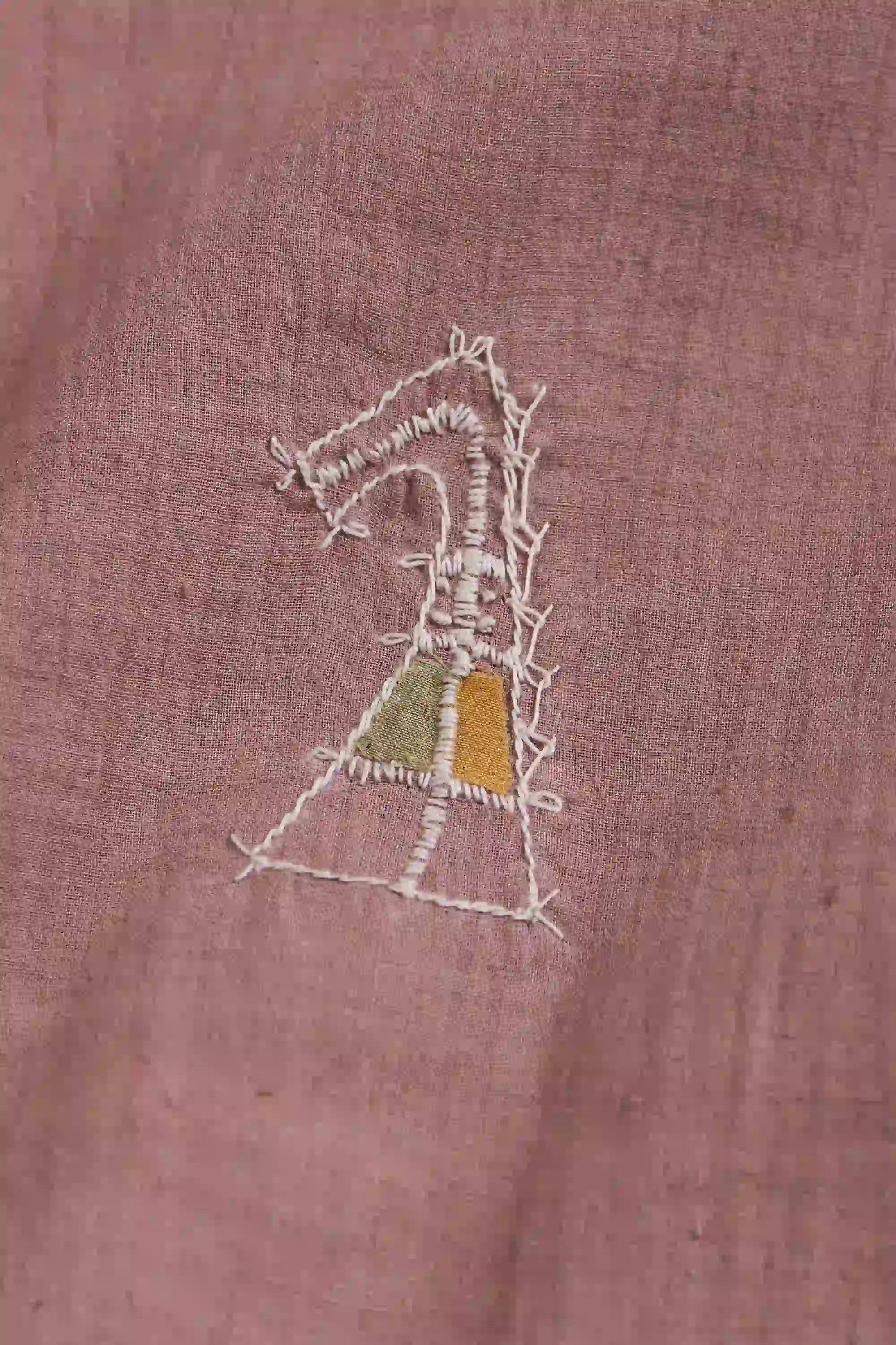 Fabric close-up with embroidery
