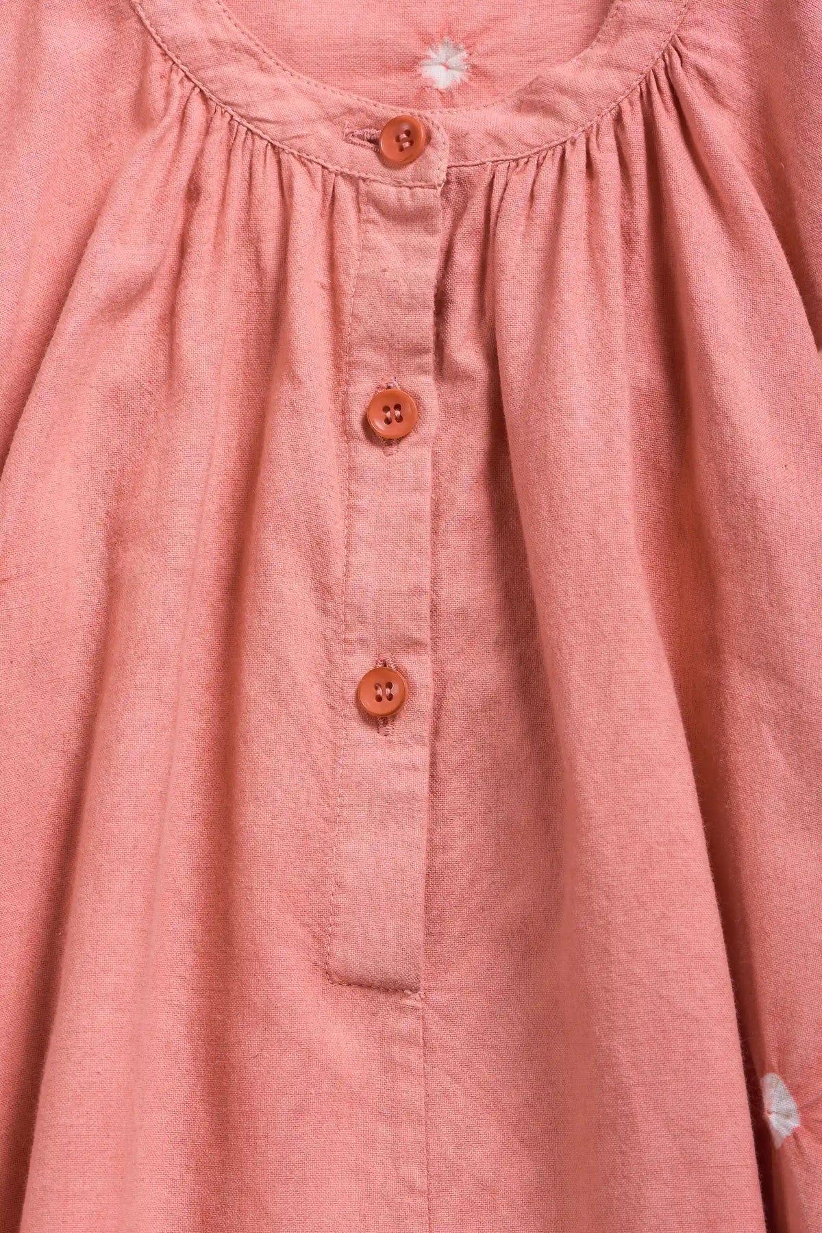 Chalk Pink Handpainted Top With Shibori