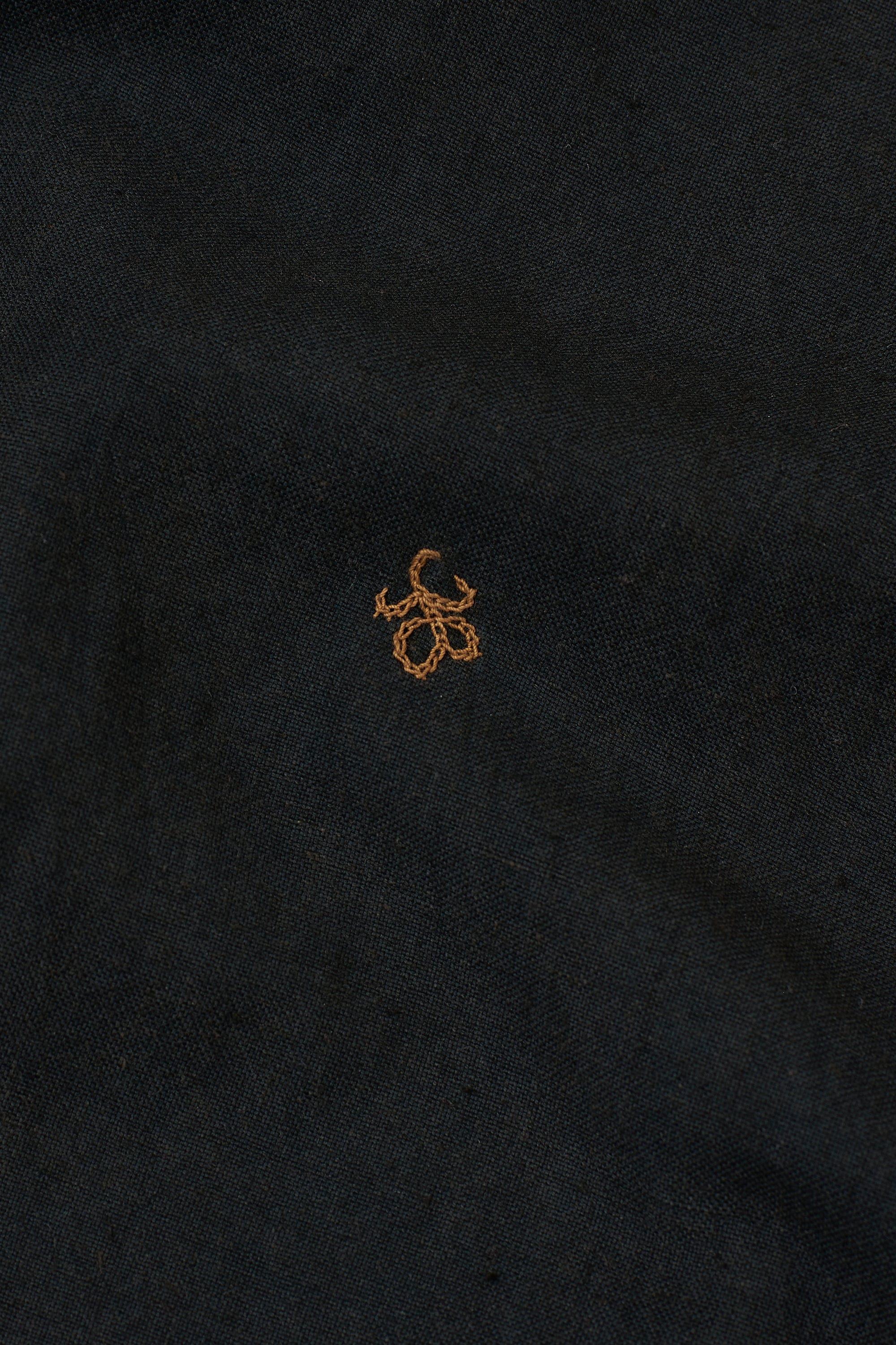 Midnight Indigo Statement Top With Hand Embroidery