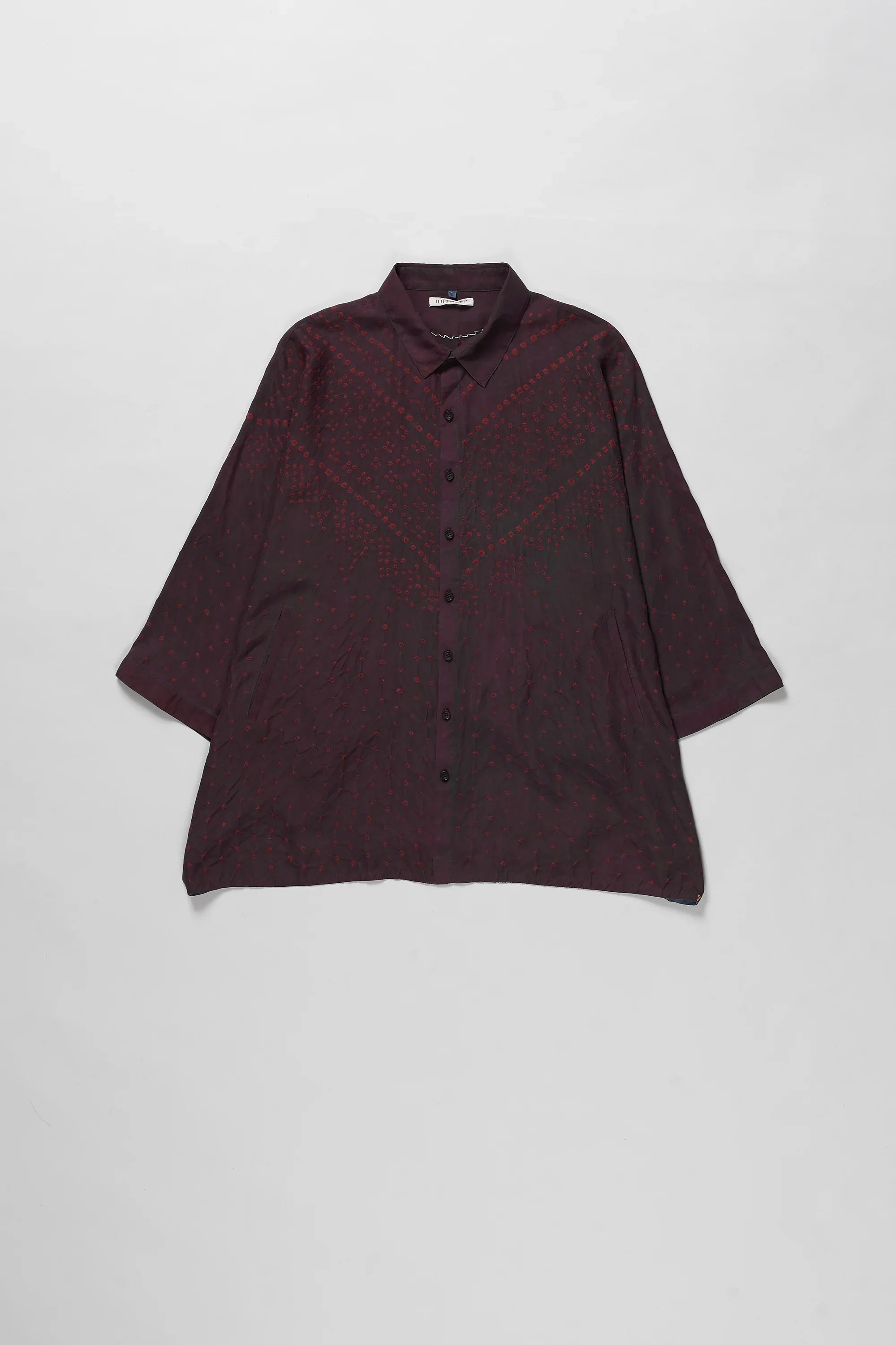 Unisex Silk Shirt with Bandhani