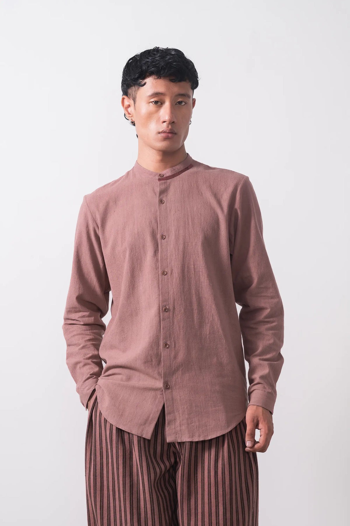 Calssic Band Collar Shirt