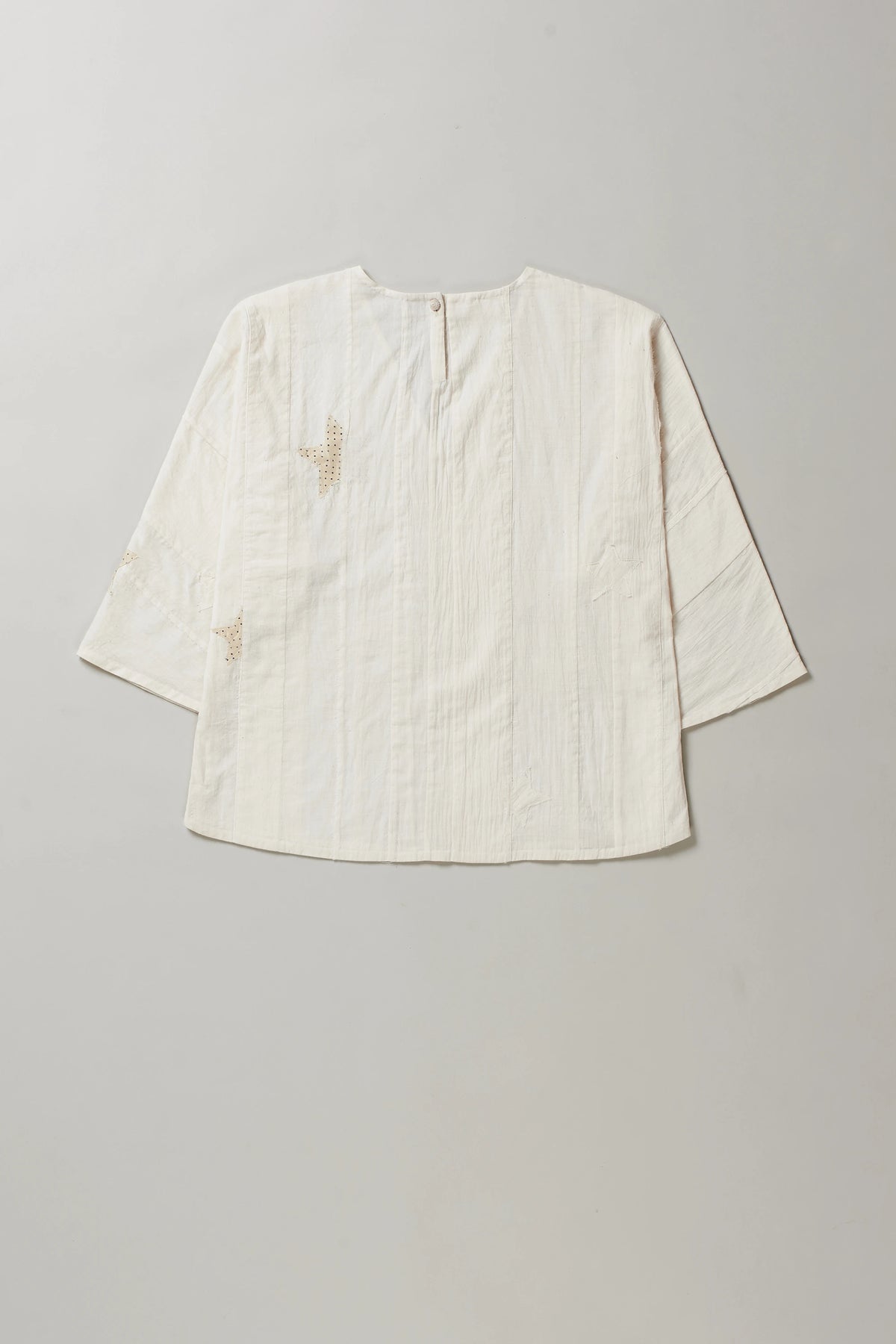 Ecru Pullover With Patchwork