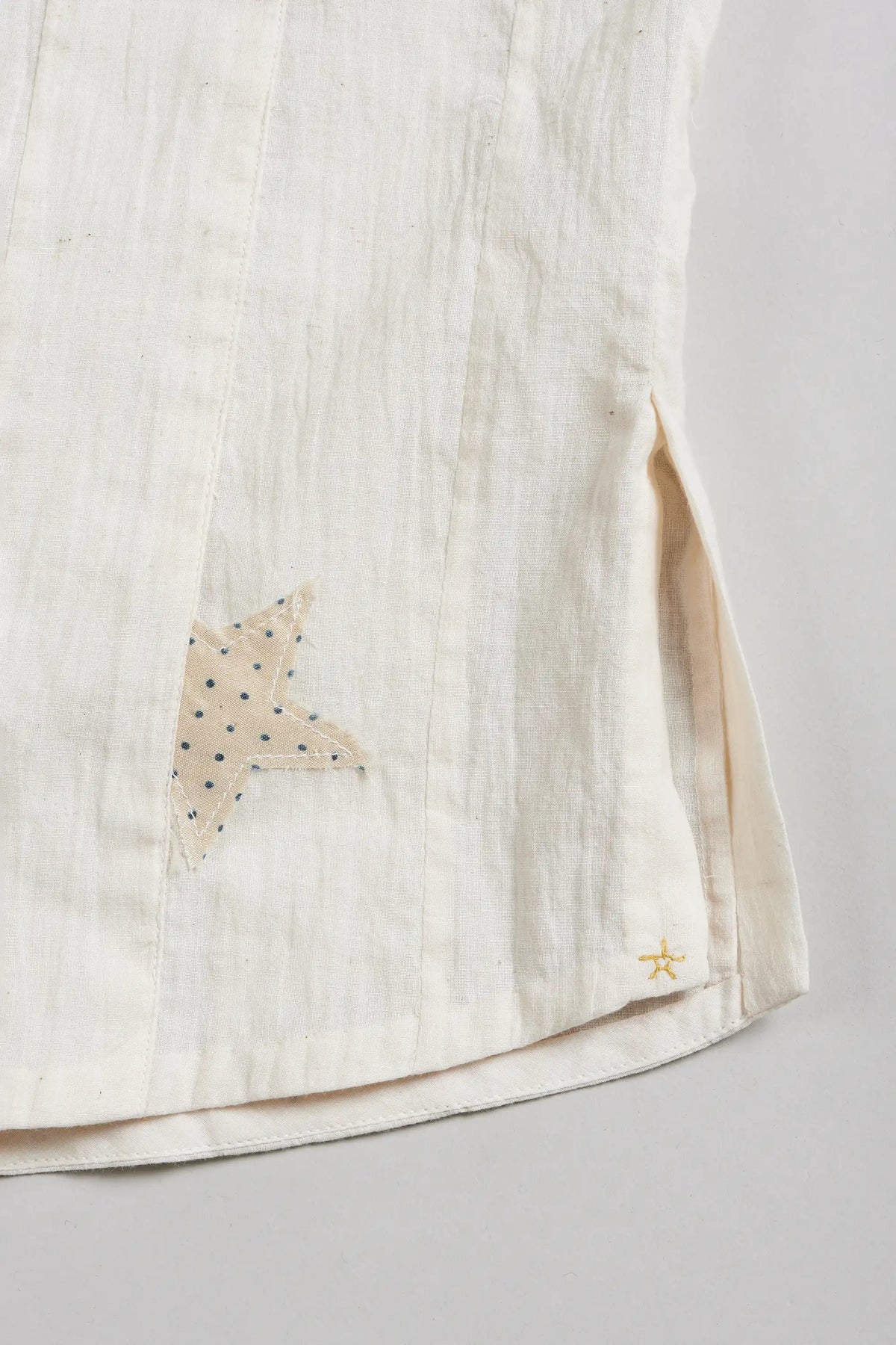 Ecru Pullover With Patchwork