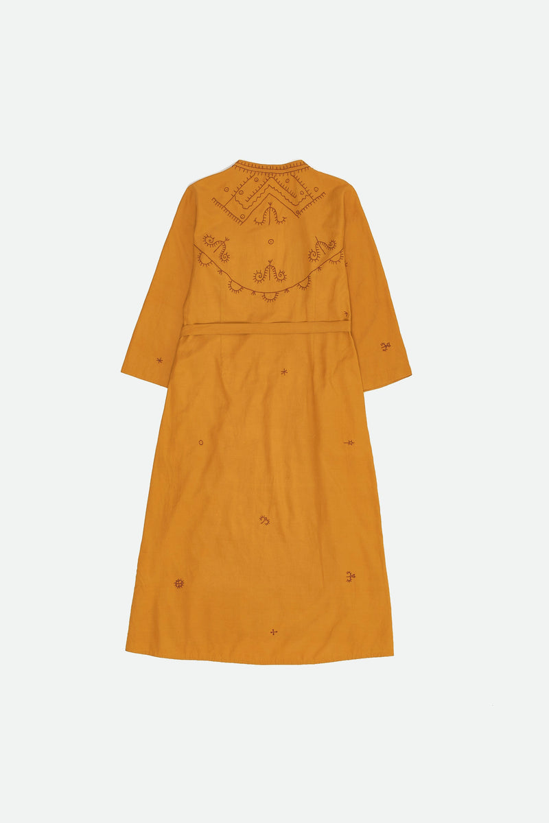 HAND EMBROIDERED COTTON SILK DRESS