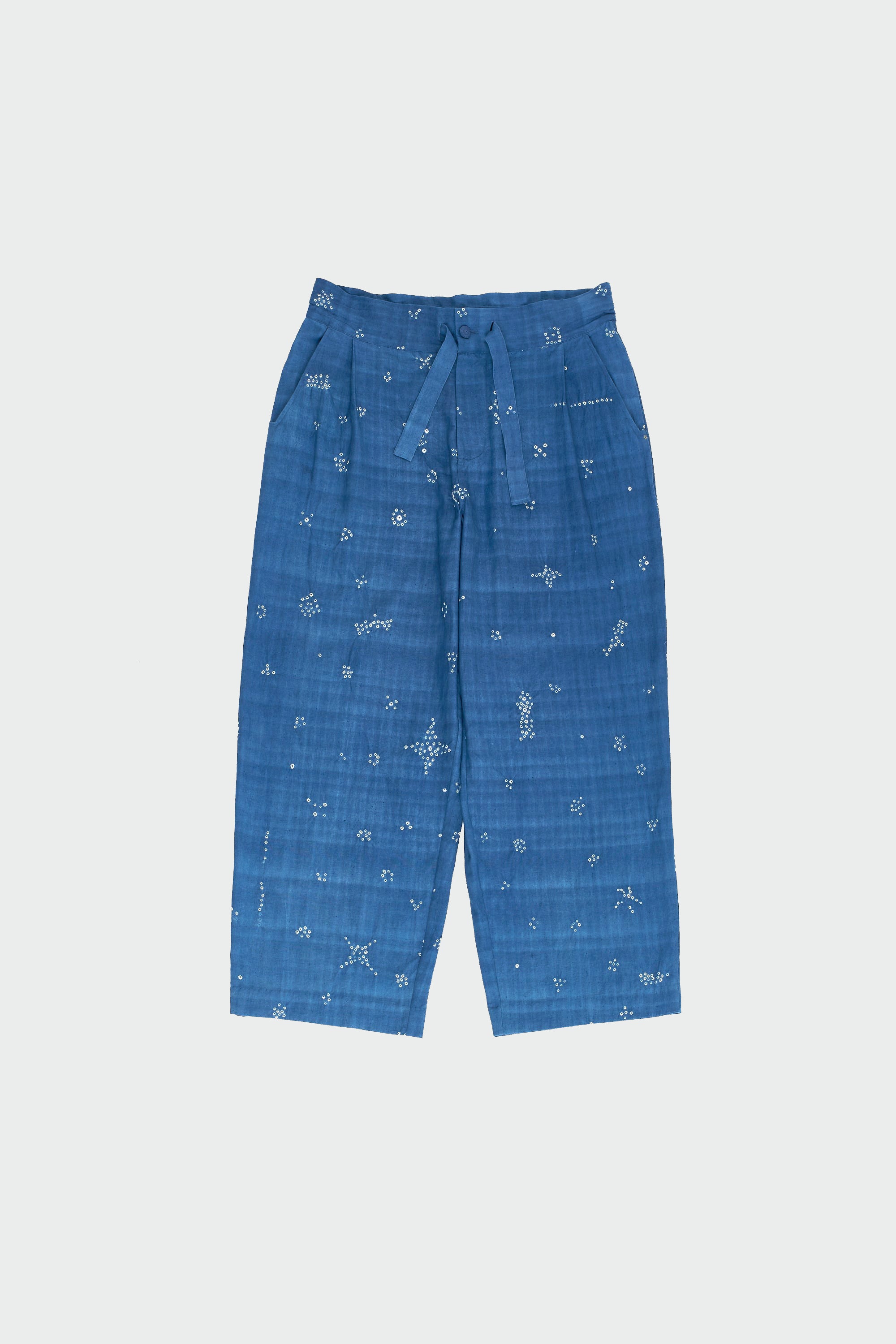 MEDIUM INDIGO PANTS WITH MINIATURE BANDHANI