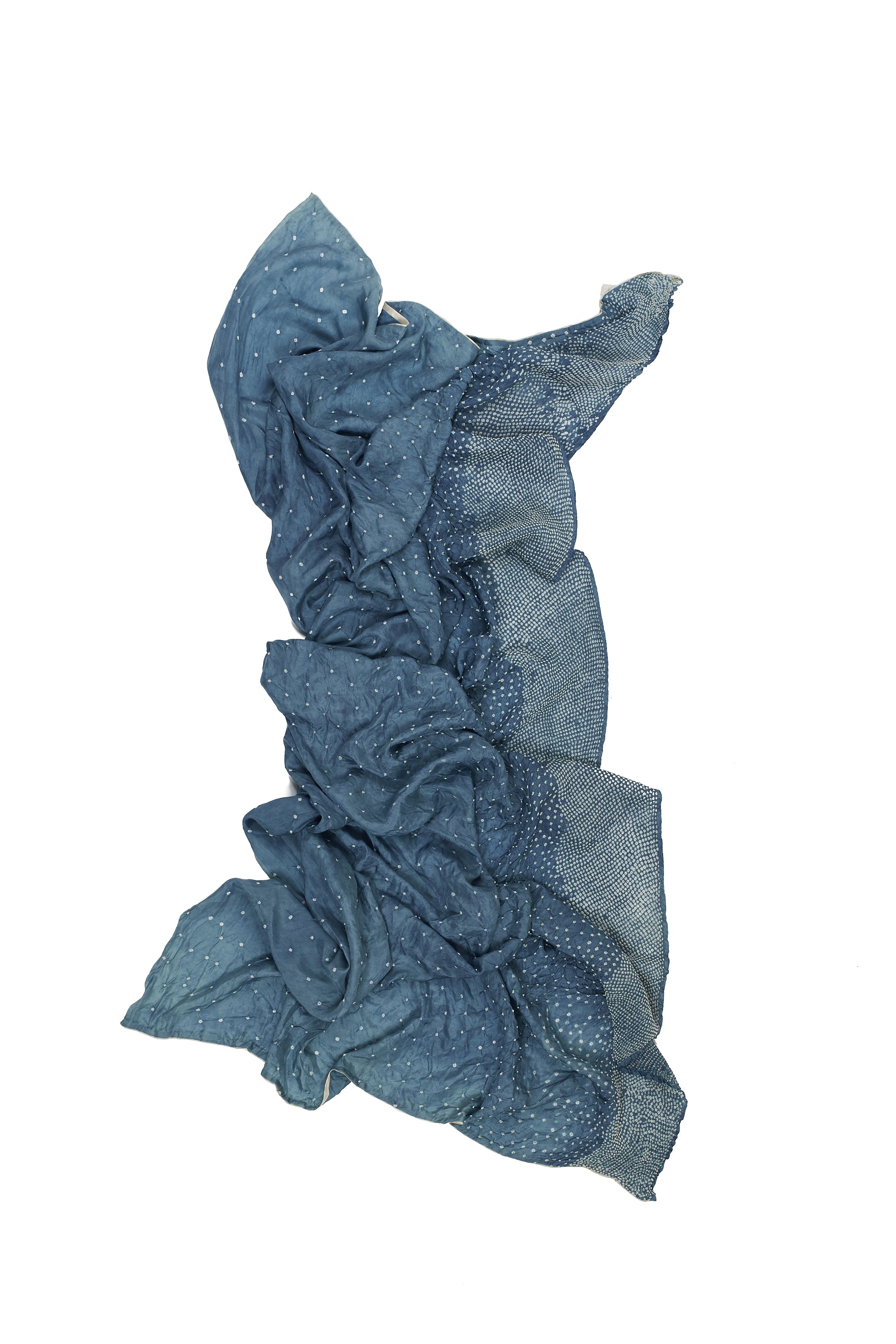 MEDIUM INDIGO SILK WITH BANDHANI SHAWL