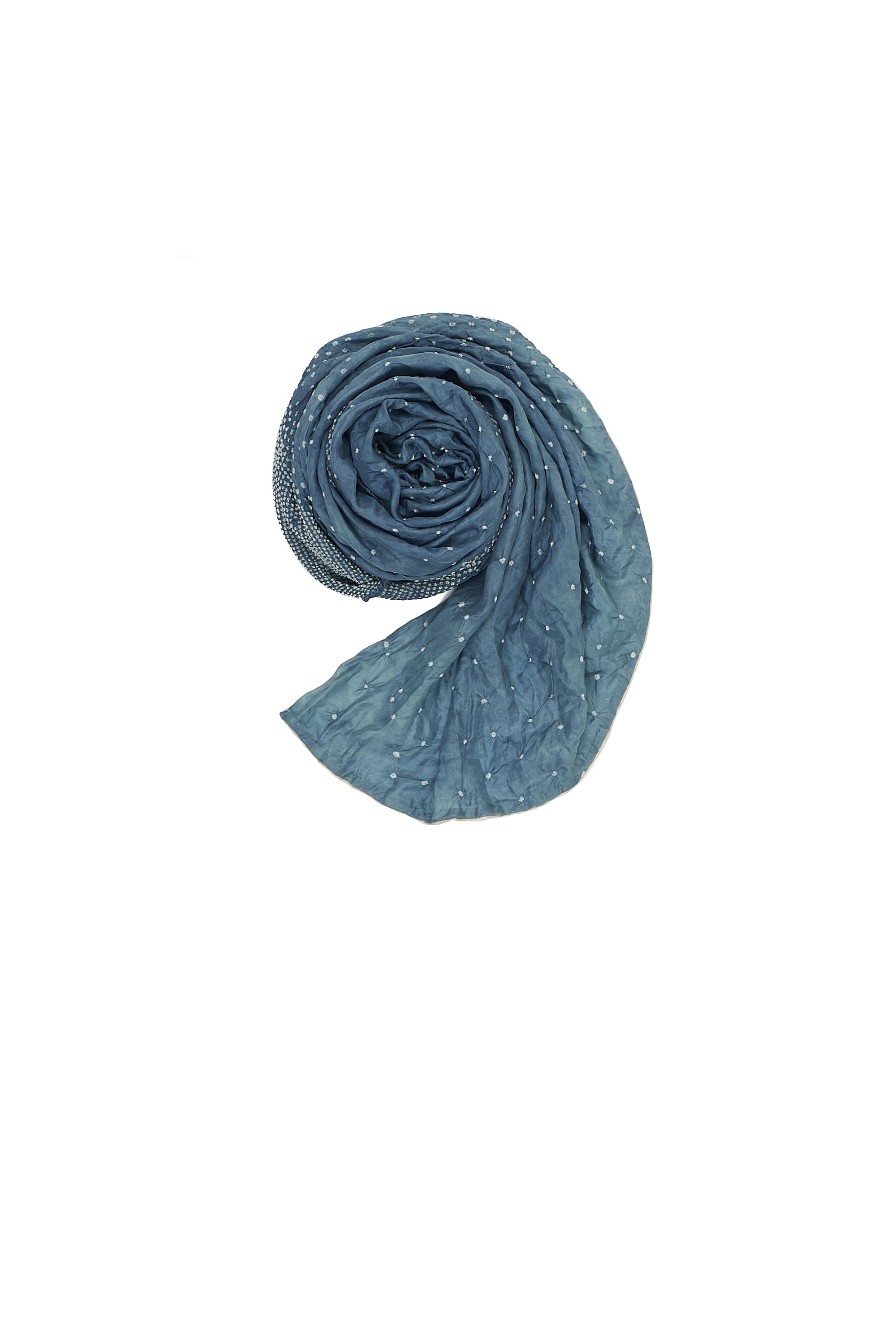 MEDIUM INDIGO SILK WITH BANDHANI SHAWL