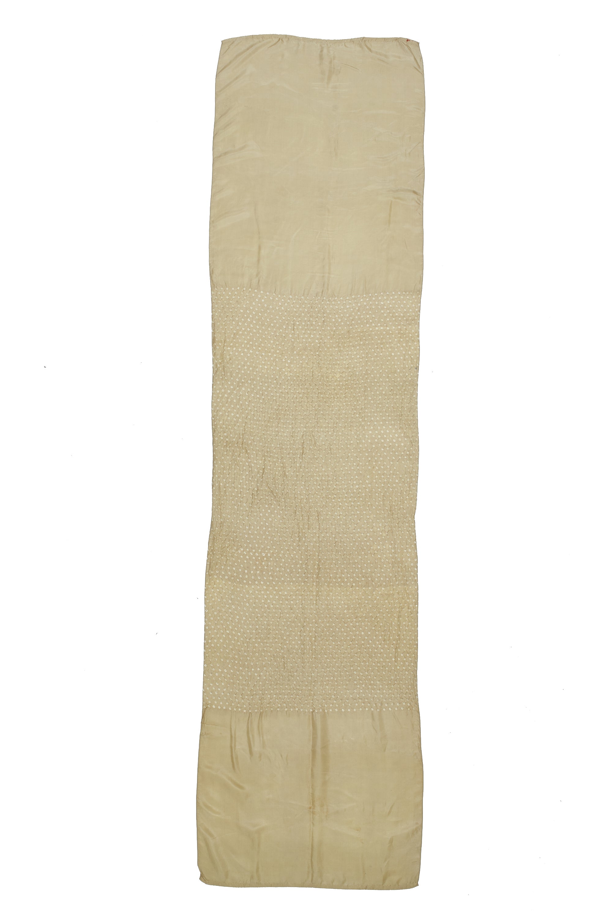 FINE SILK BANDHANI SCARF IN WHISKEY GOLD