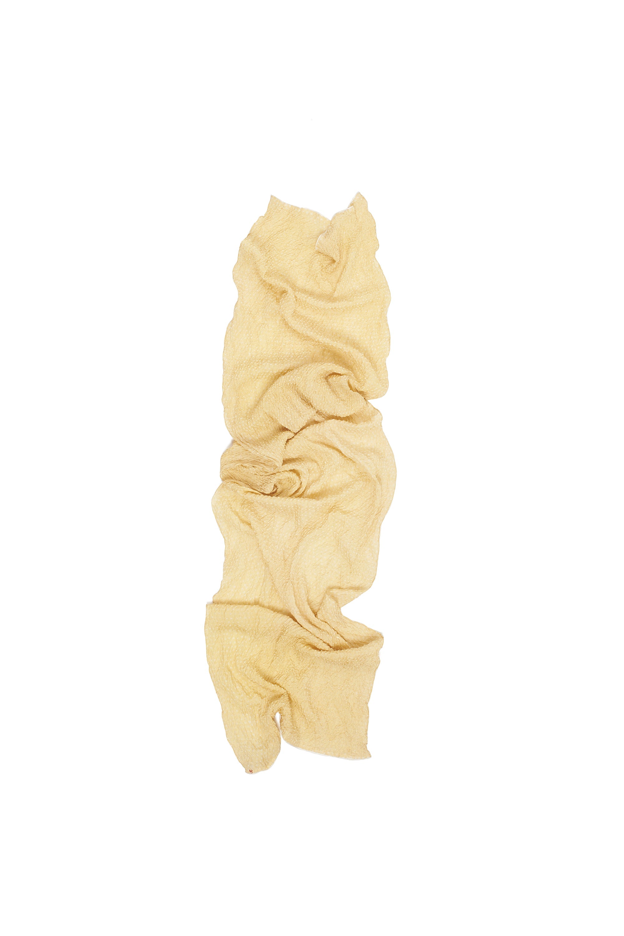 OCHRE YELLOW SILK WITH BANDHANI SCARF