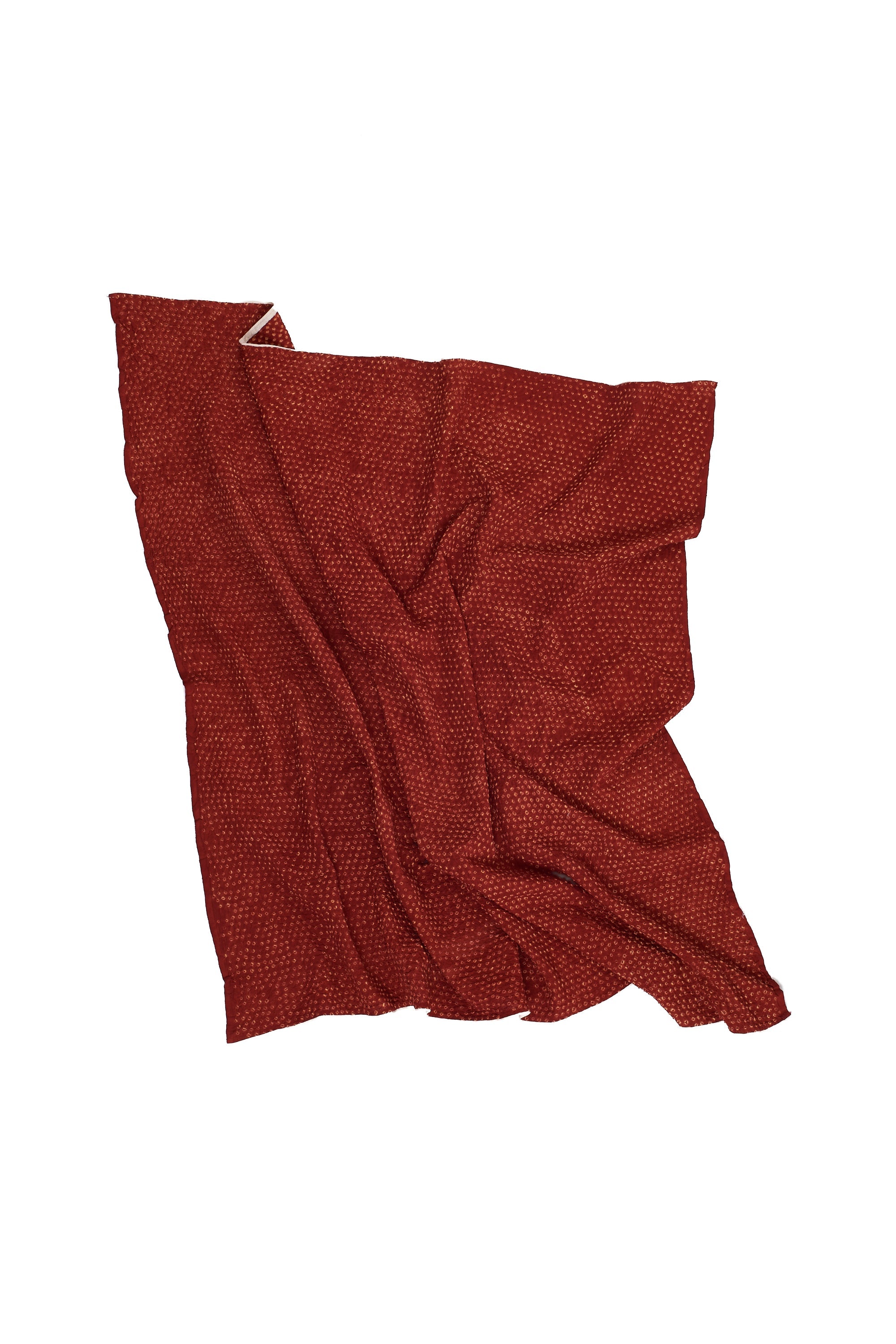 RED COTTON BANDHANI SCARF