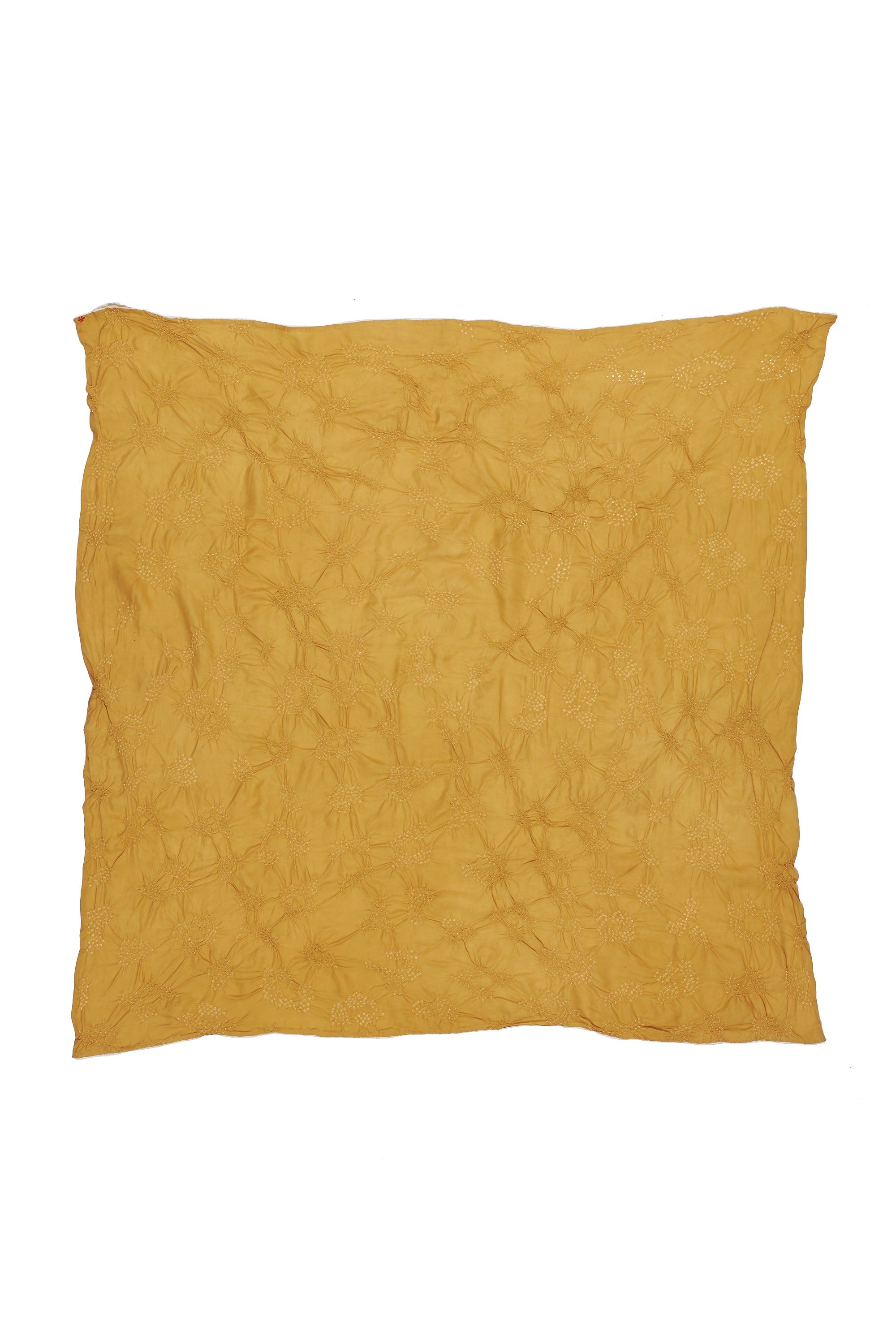 OCHRE YELLOW SILK WITH BANDHANI SCARF