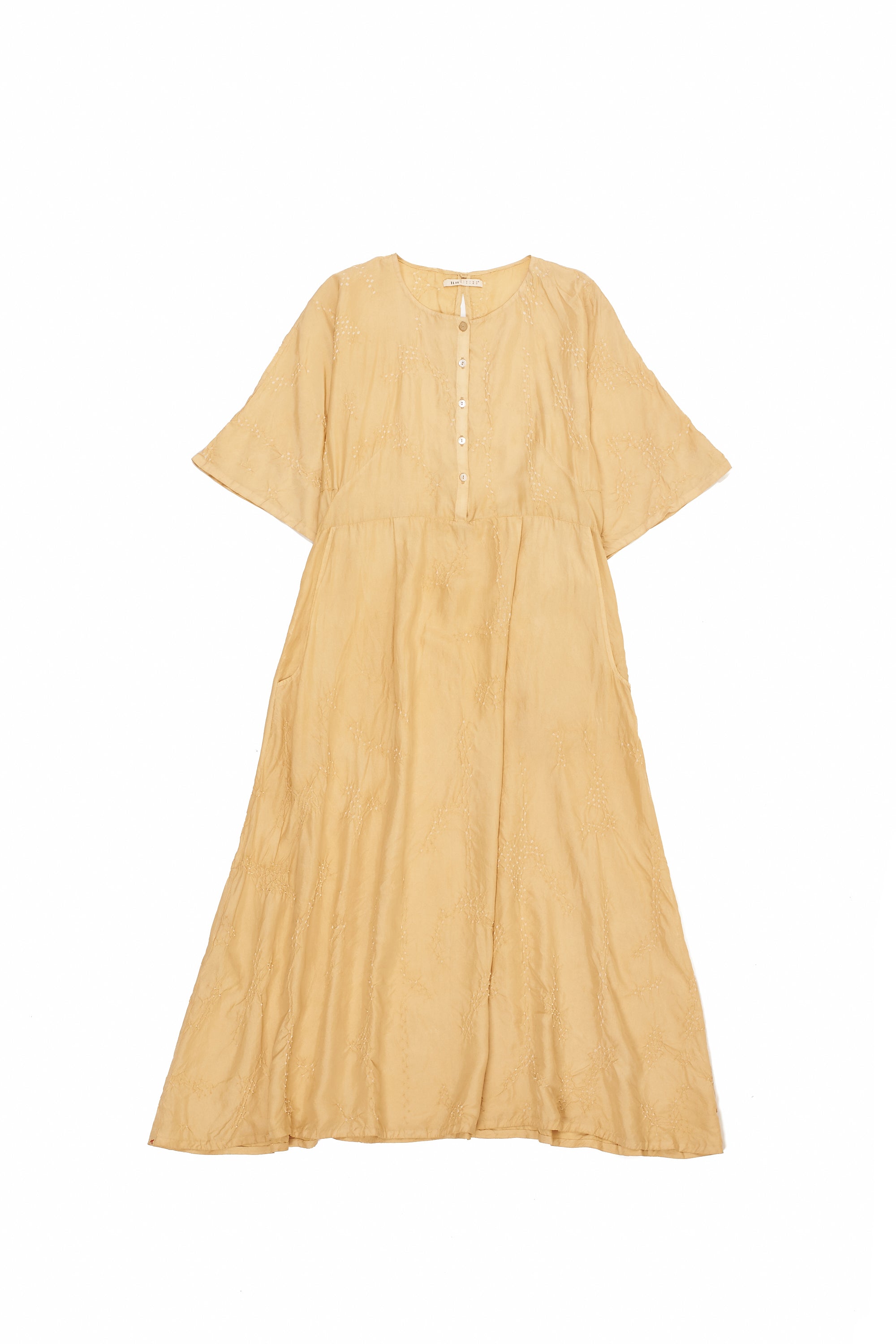 KIMONO SLEEVE DRESS IN NATURAL DYE