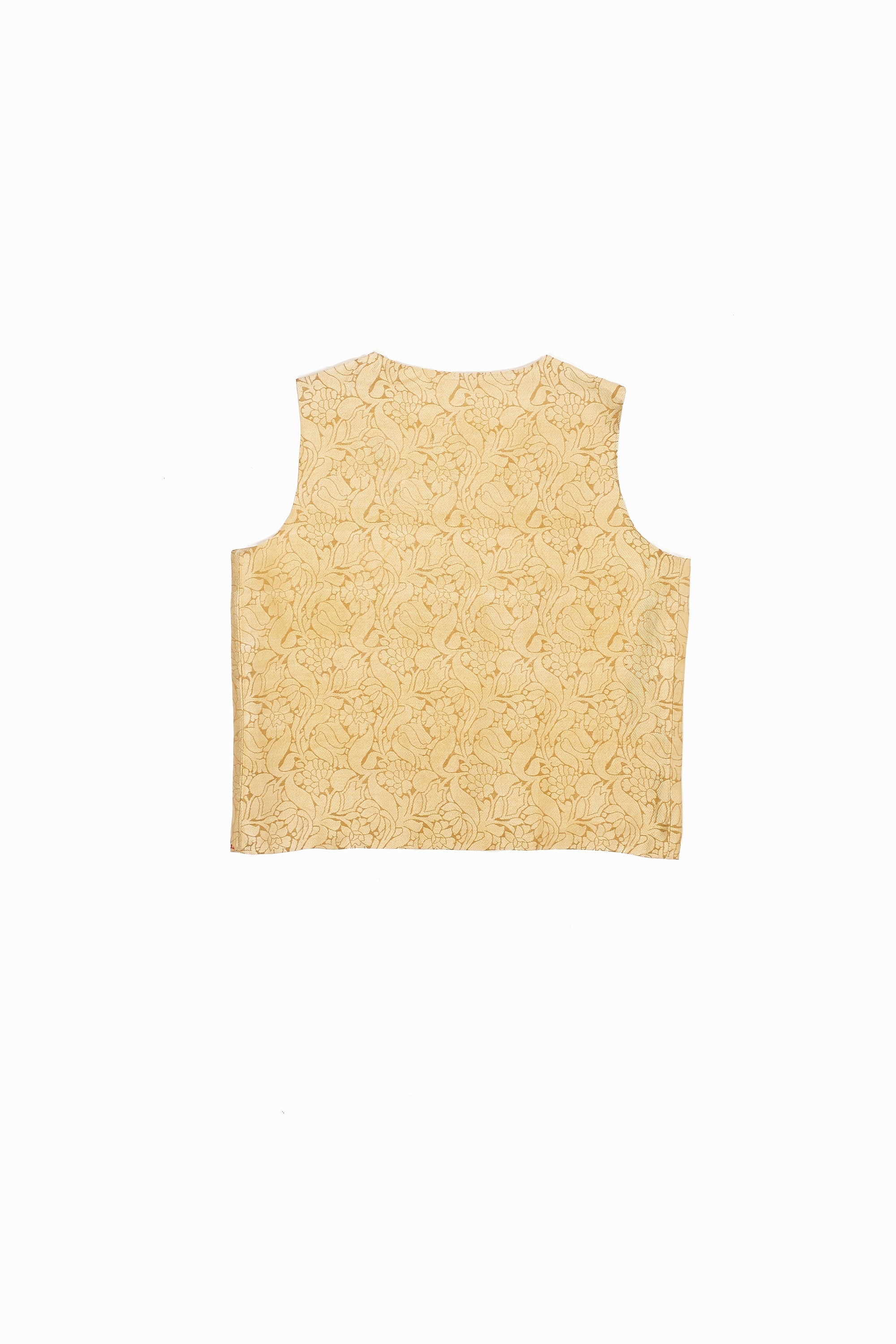 OCHRE YELLOW BROCADE TOP