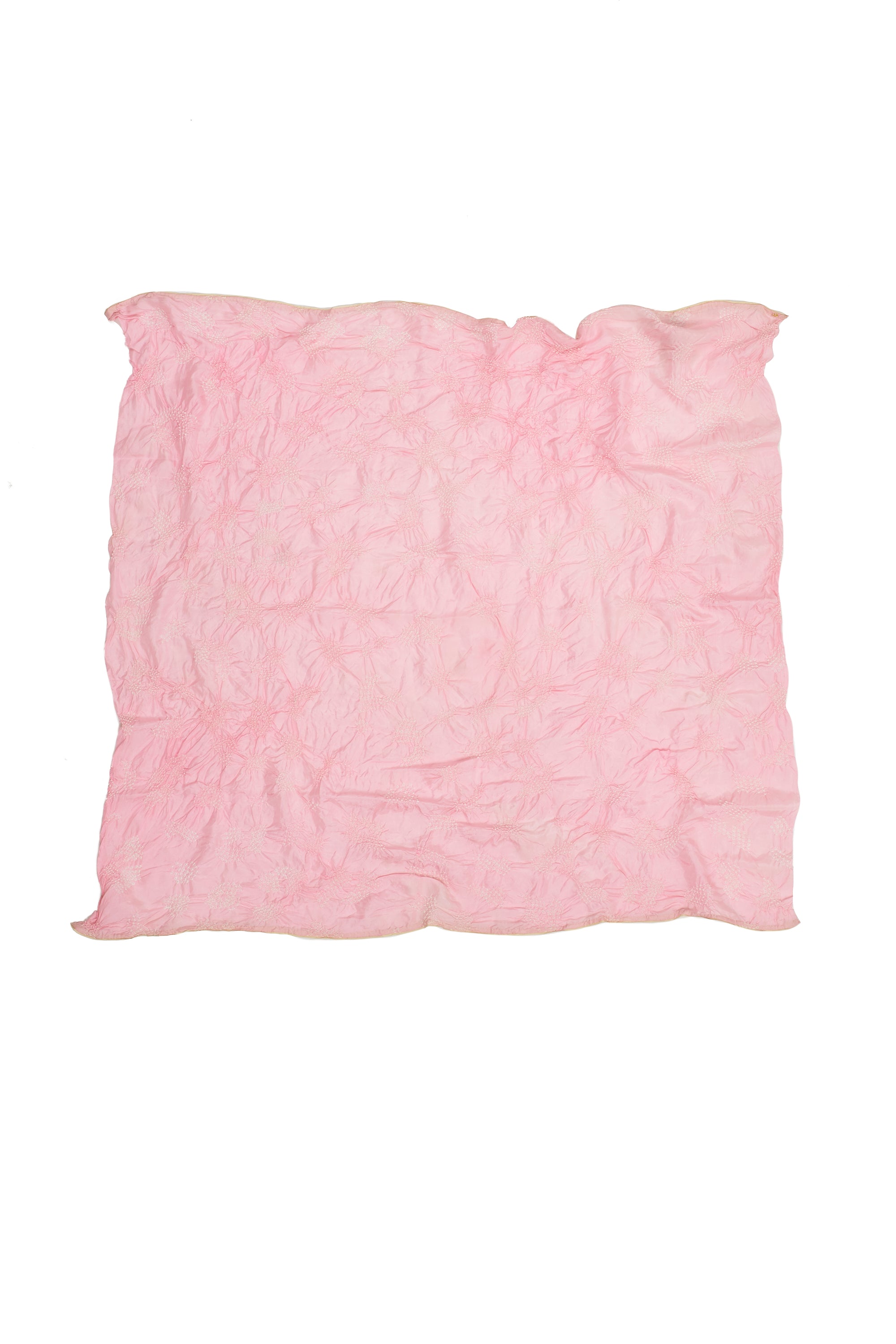 LIGHT PINK SILK WITH BANDHANI SCARF