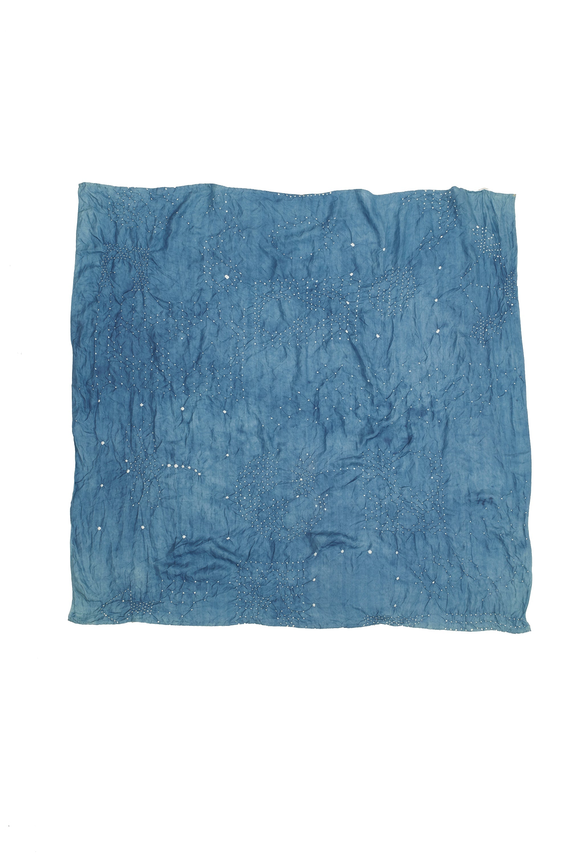 MEDIUM INDIGO SILK WITH BANDHANI SCARF