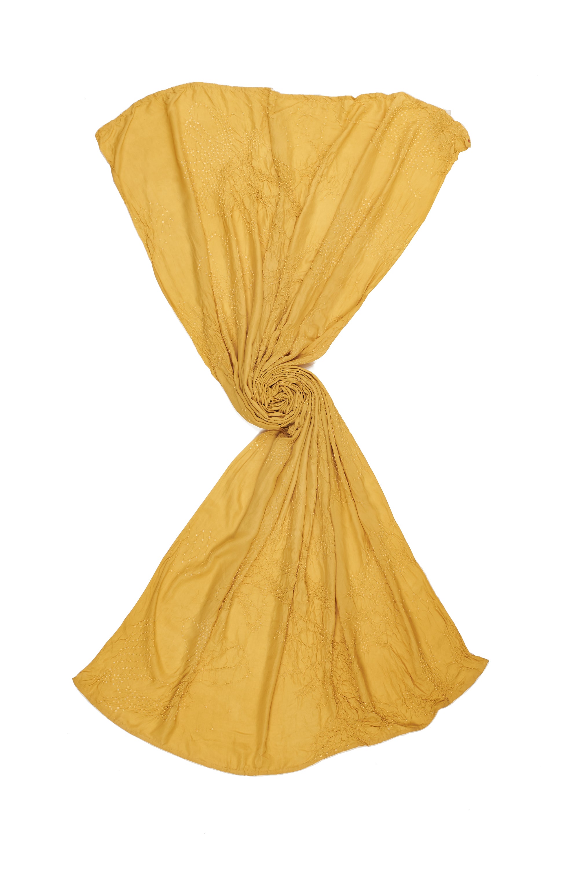 OCHRE YELLOW BANDHANI SHAWL