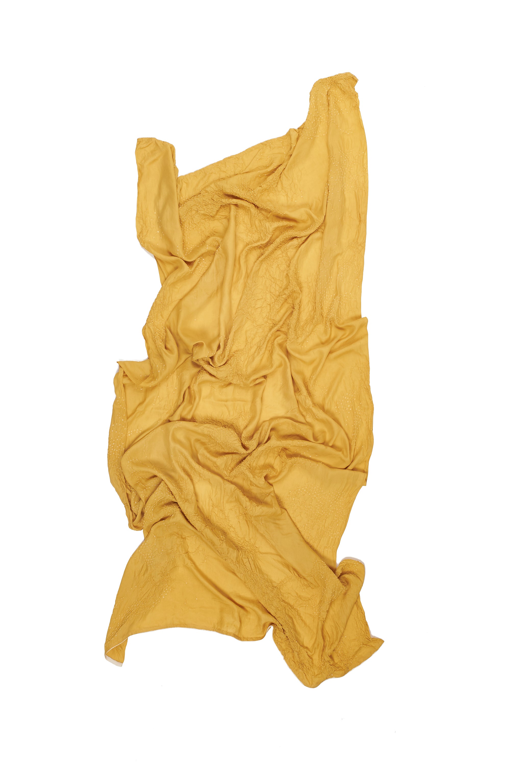 OCHRE YELLOW BANDHANI SHAWL