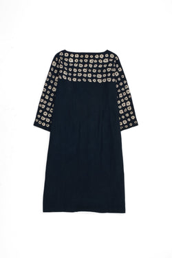 Midnight Indigo Cotton Women Dress