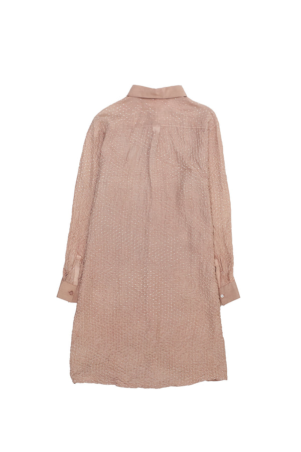 UNGENDERED RELAXED FIT BANDHANI SHIRT IN VINTAGE PINK