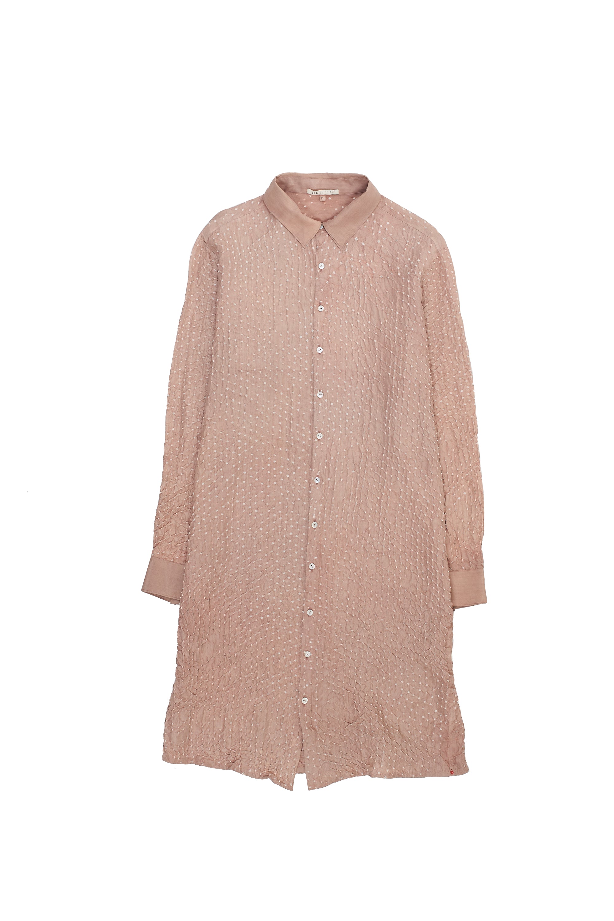 UNGENDERED RELAXED FIT BANDHANI SHIRT IN VINTAGE PINK