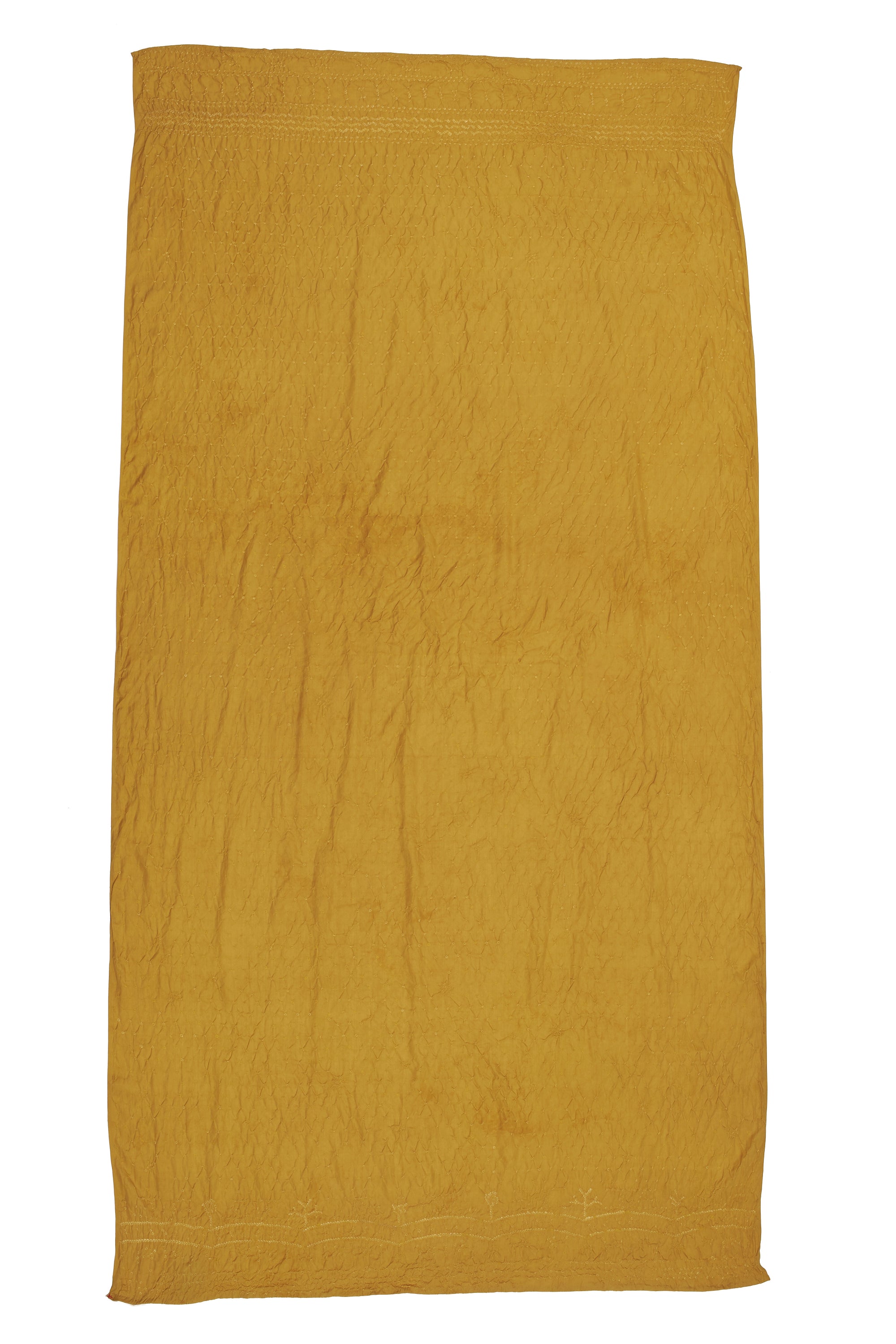 OCHRE YELLOW SILK BANDHANI SHAWL