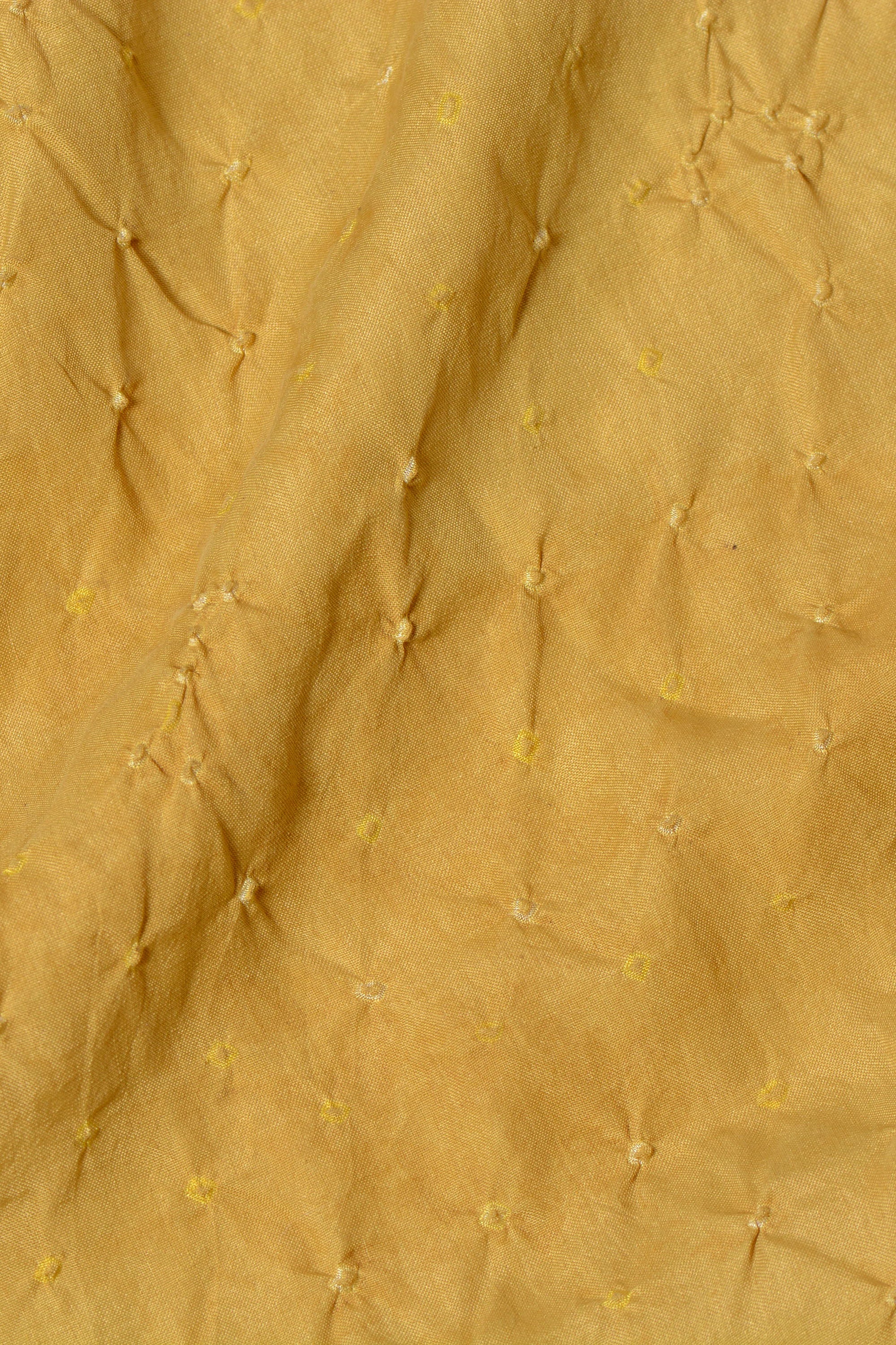 OCHRE YELLOW SILK BANDHANI SHAWL