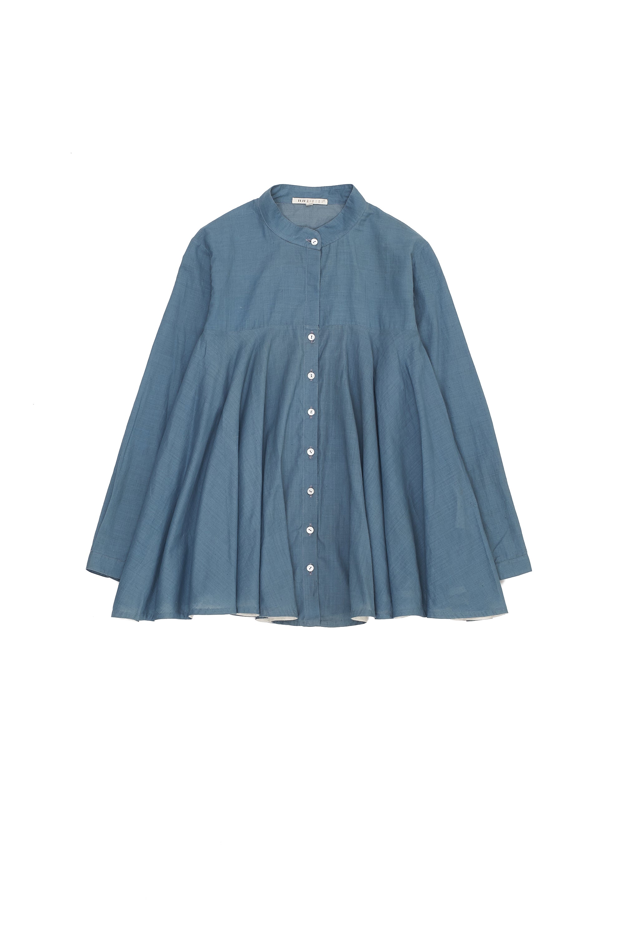 FLARED SHIRT TOP IN COTTON