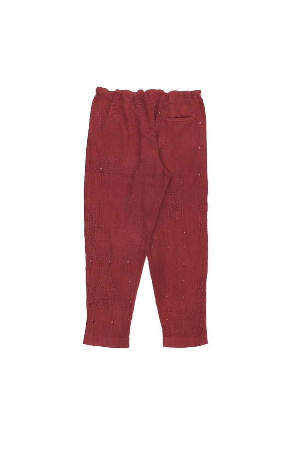 Crimson Pink Bandhani cotton unisex pajama