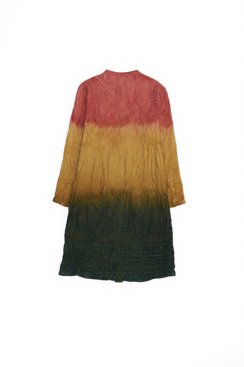 Multi Colour Silk Bandhani Dress