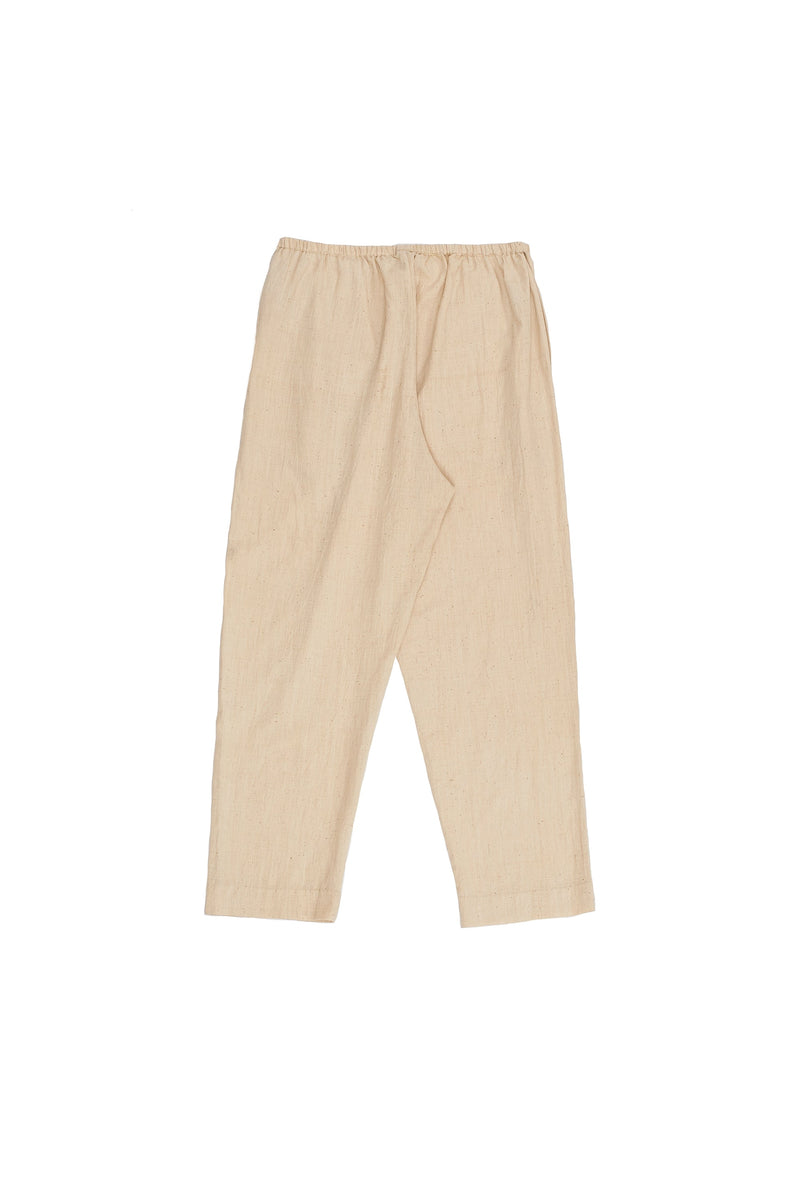 LIGHT YELLOW COTTON WOMEN'S TROUSER