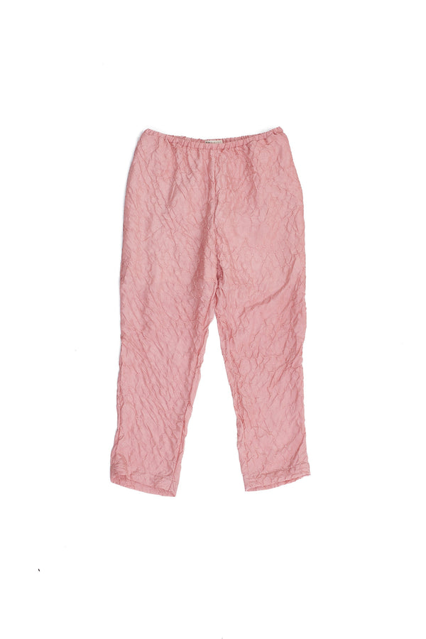 CHALK PINK SILK TROUSER WITH BANDHANI