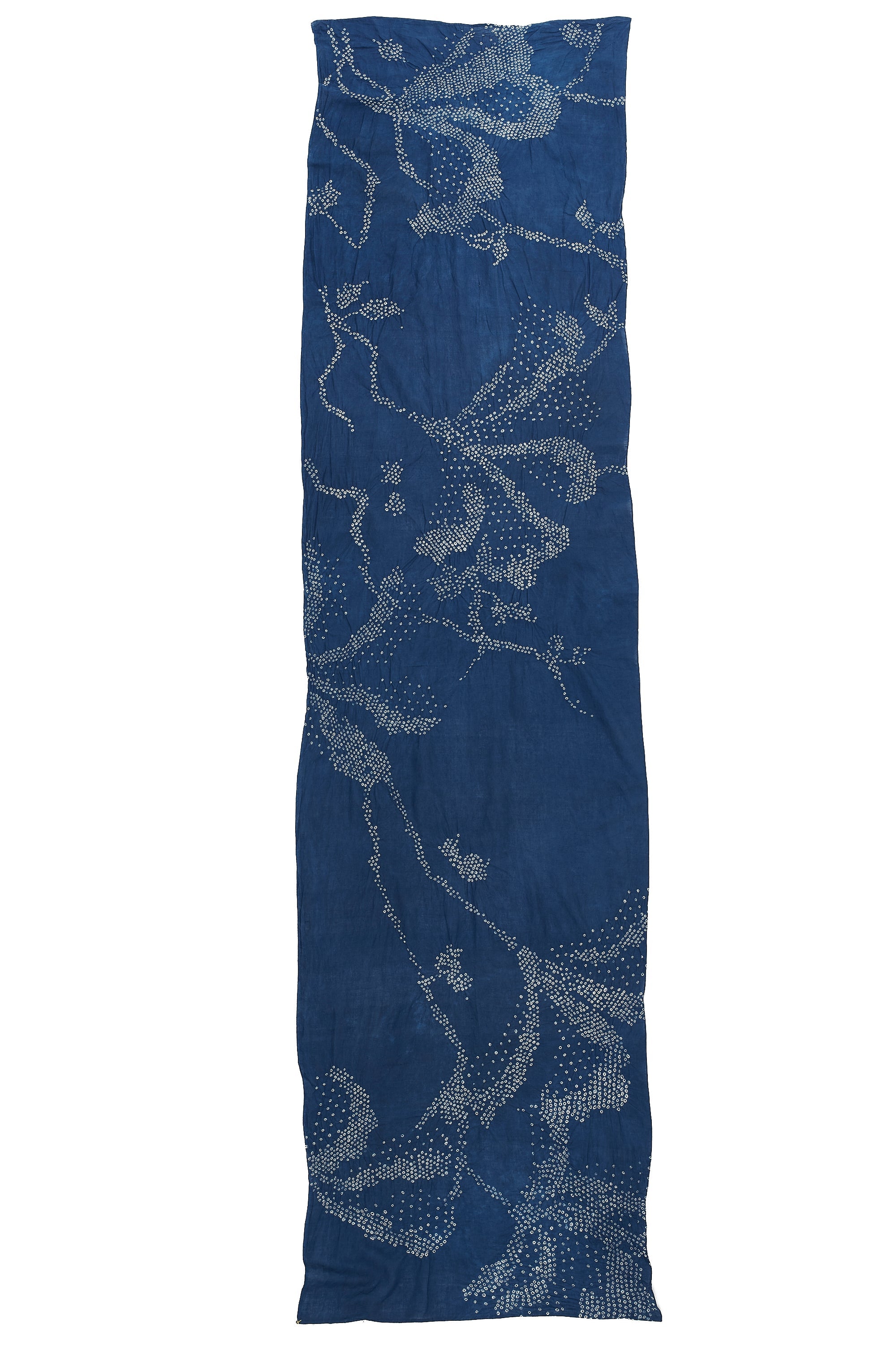 MEDIUM INDIGO COTTON BANDHANI SCARF