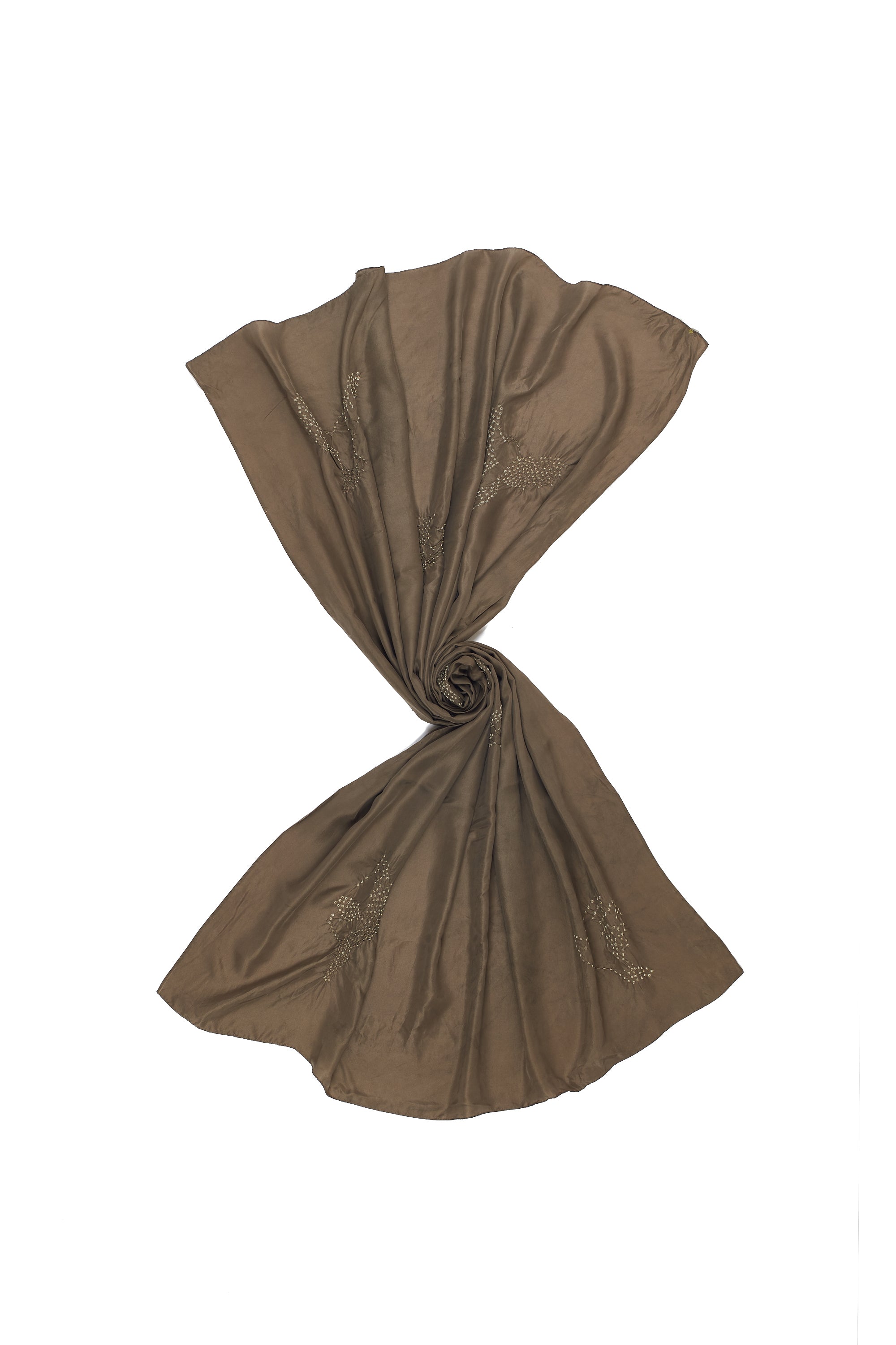 SMOKE SILK WITH BANDHANI SCARF