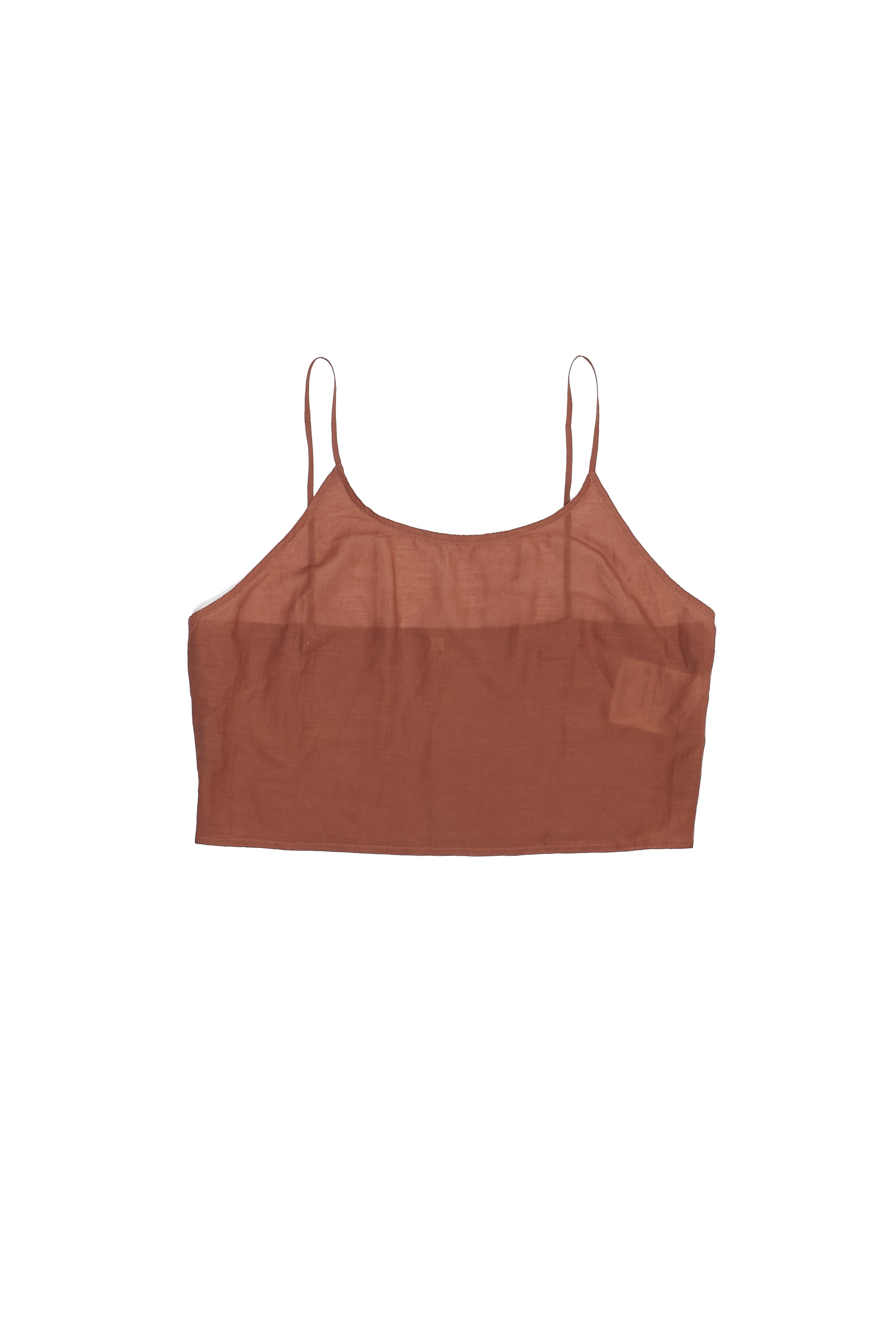 CROP TOP DYED IN BRICK RED