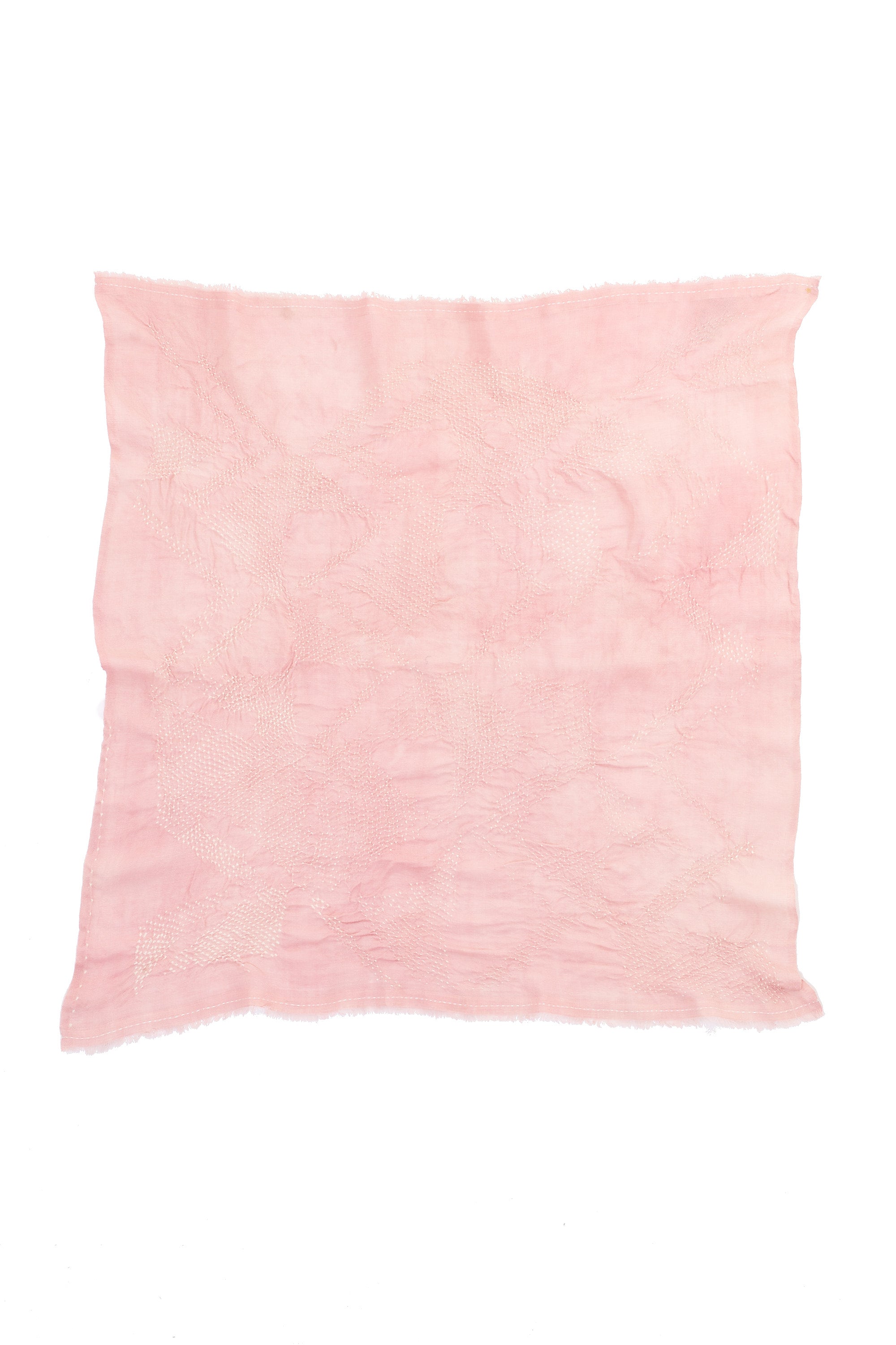 PINK WOOD SILK WITH BANDHANI SCARF