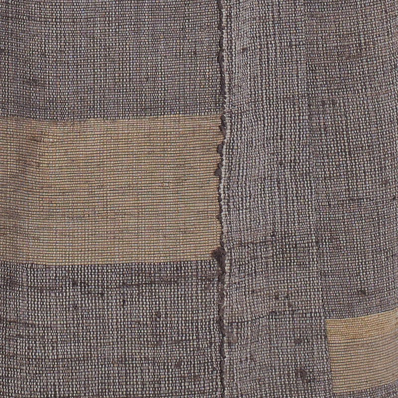 HANDWOVEN IN MERINO WOOL WITH COTTON AND SILK SCRAP FABRIC STRIPS